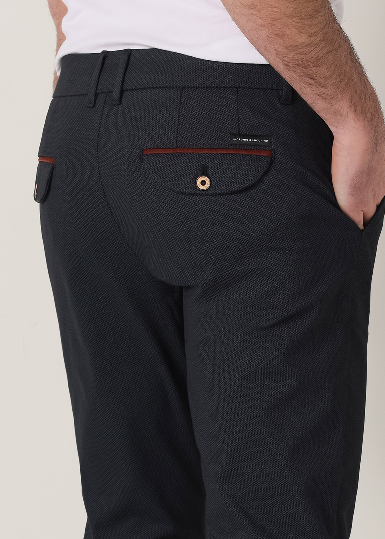 Calças Chino Slim Homem Azul