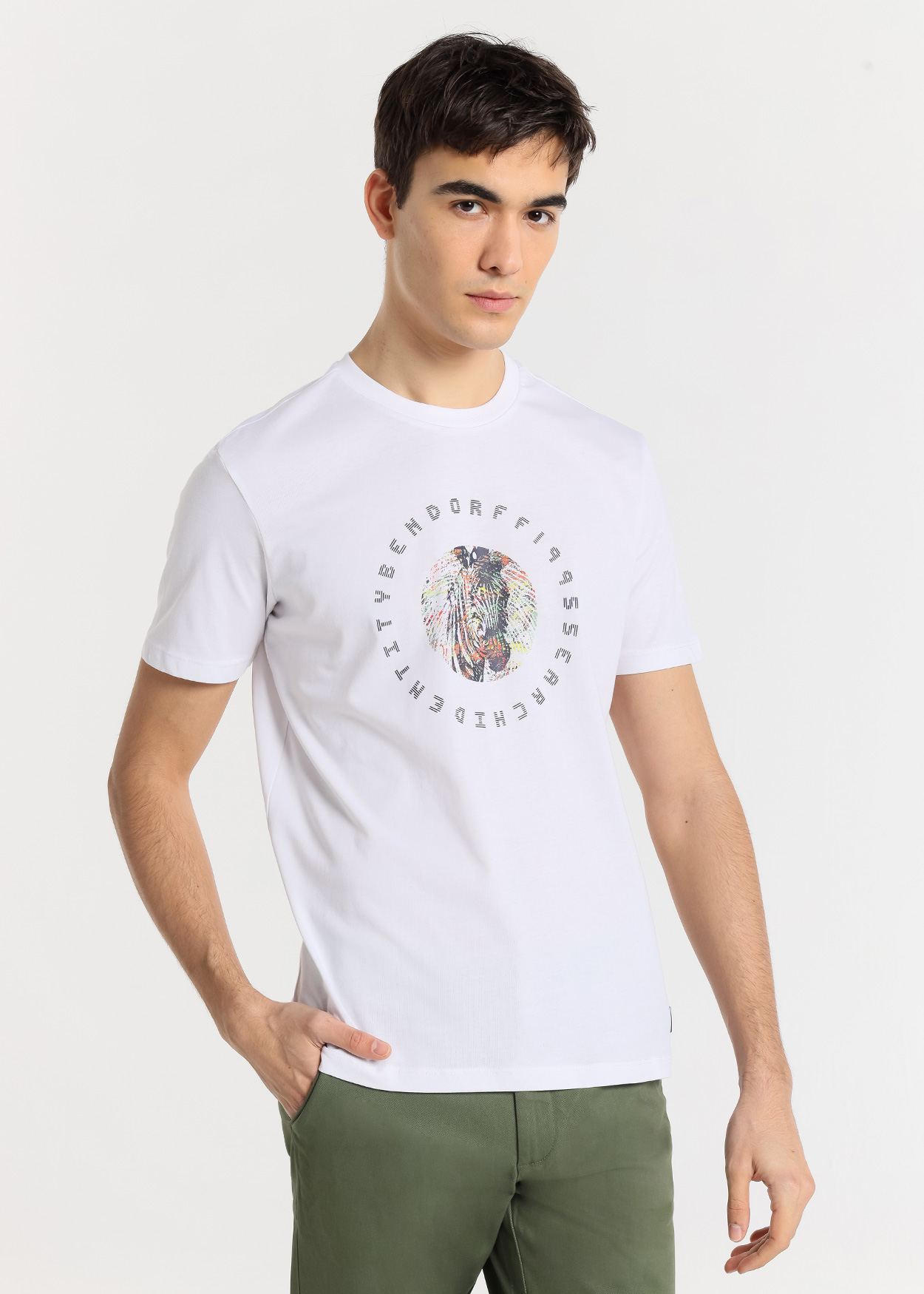 T-Shirt de zebra Branco