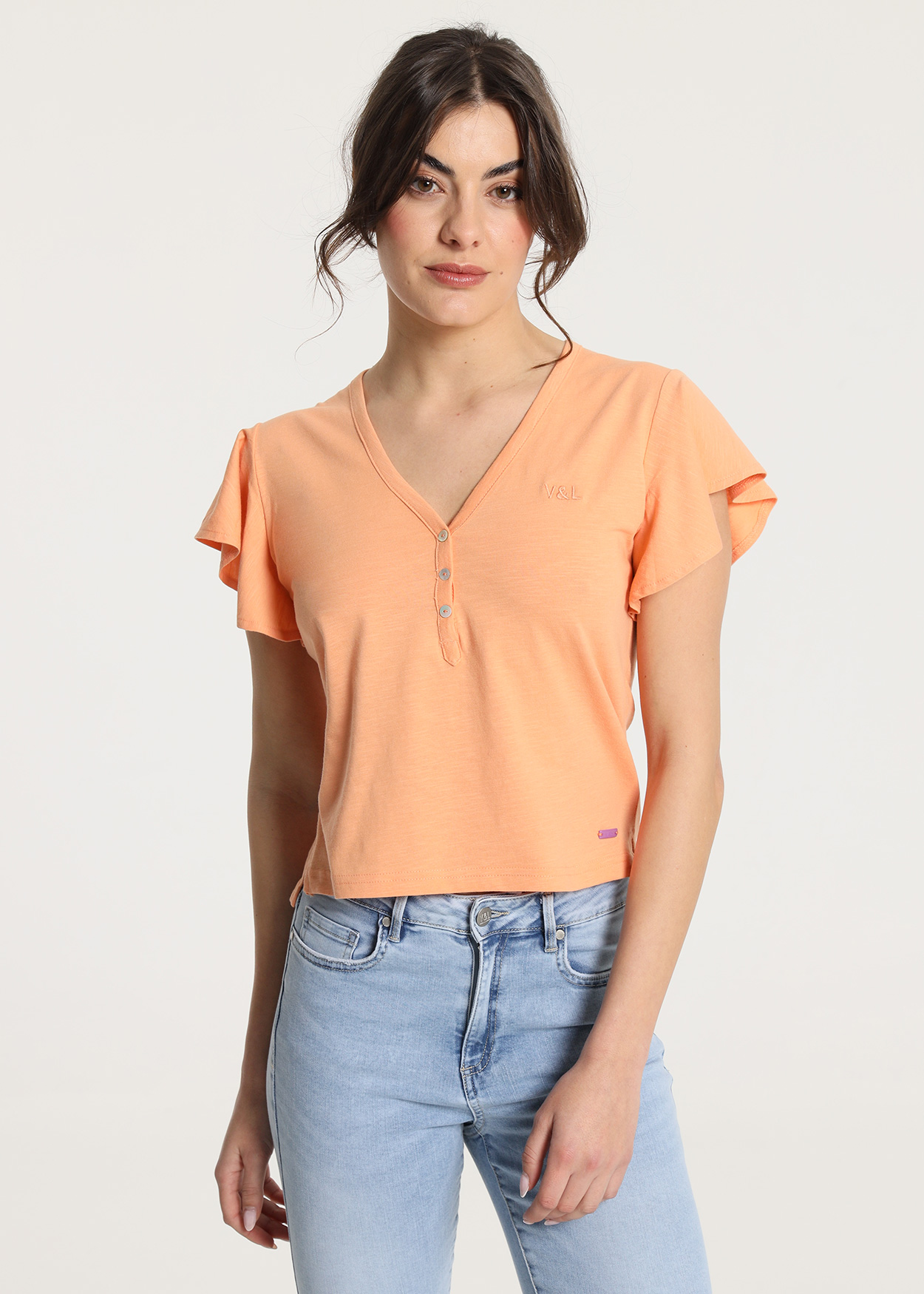 Camisola com mangas bufantes Senhora Vermelho