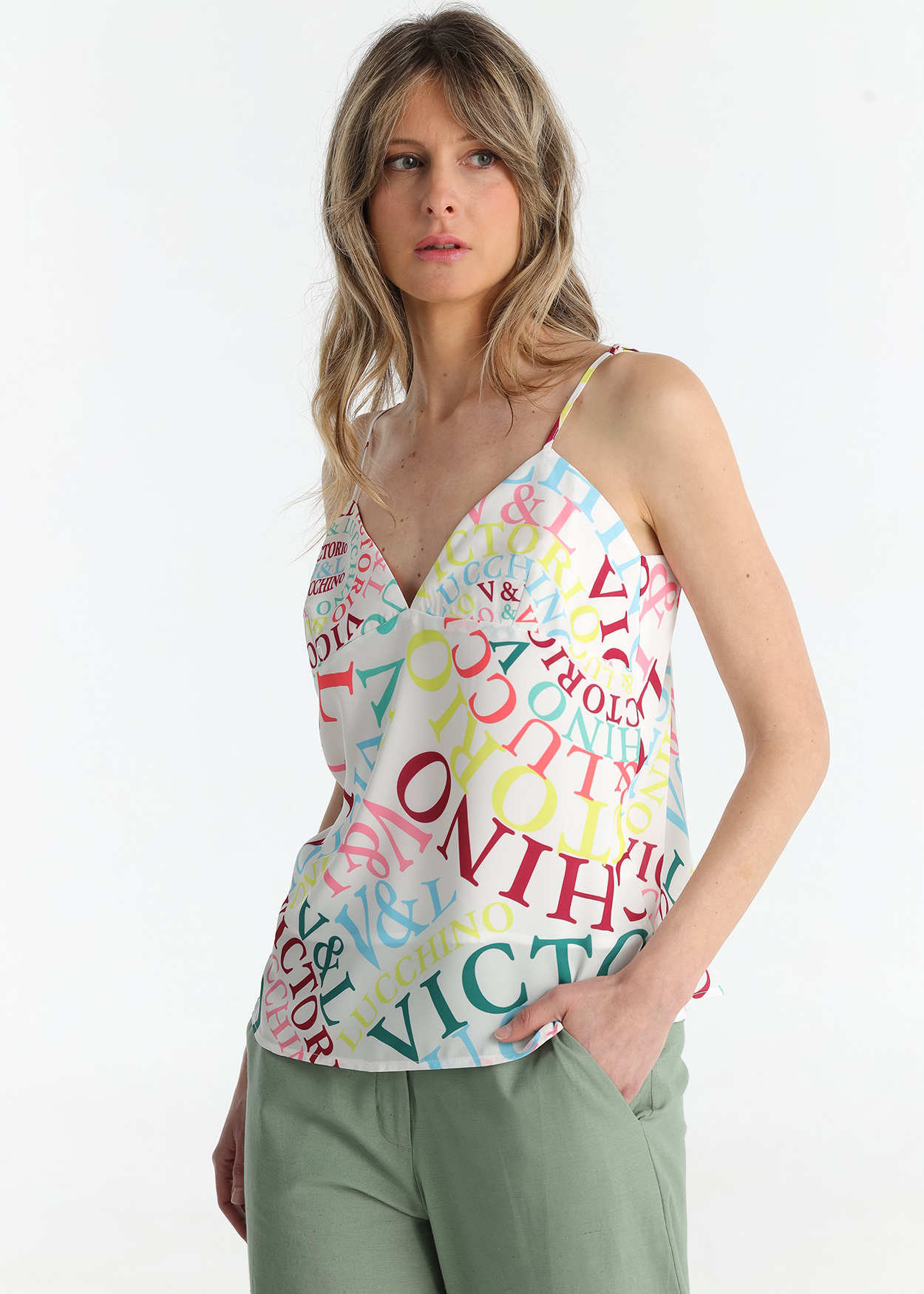 Top Senhora Multicolorido