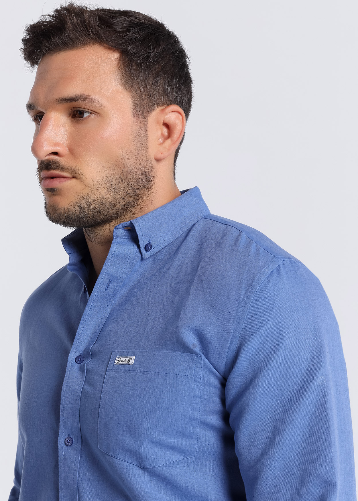 Camisa de manga comprida Azul