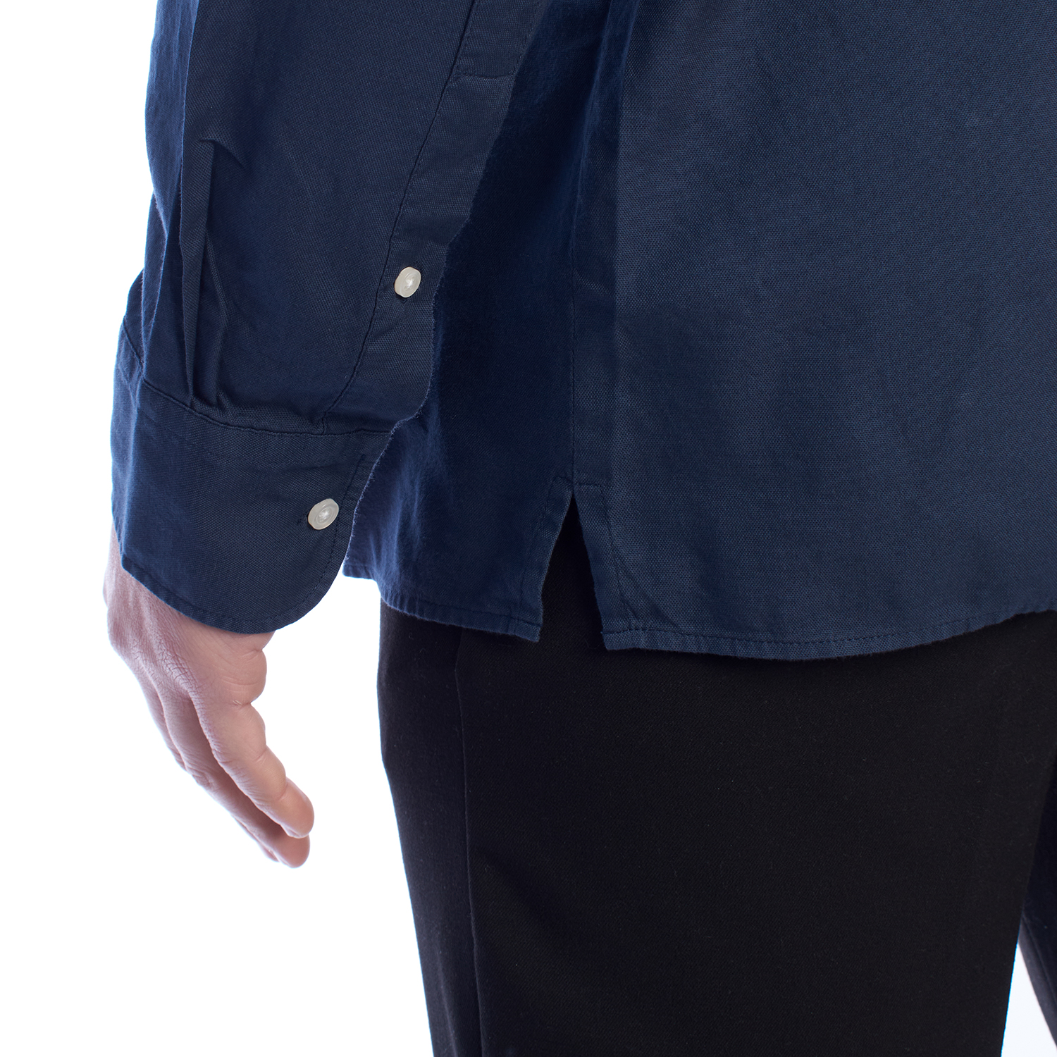 Camisa Oxford Homem Azul