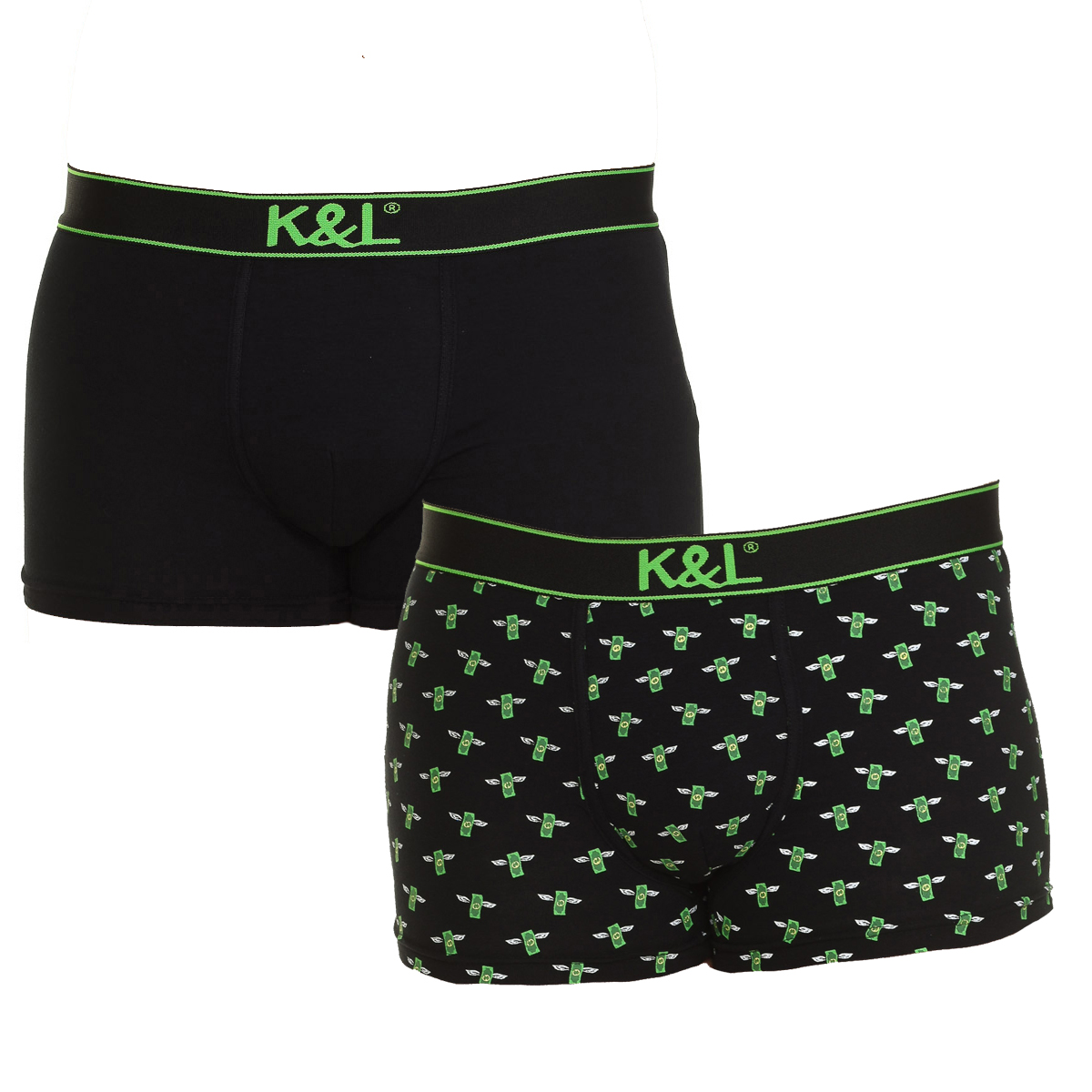 Pack 2 Boxers Preto-Verde