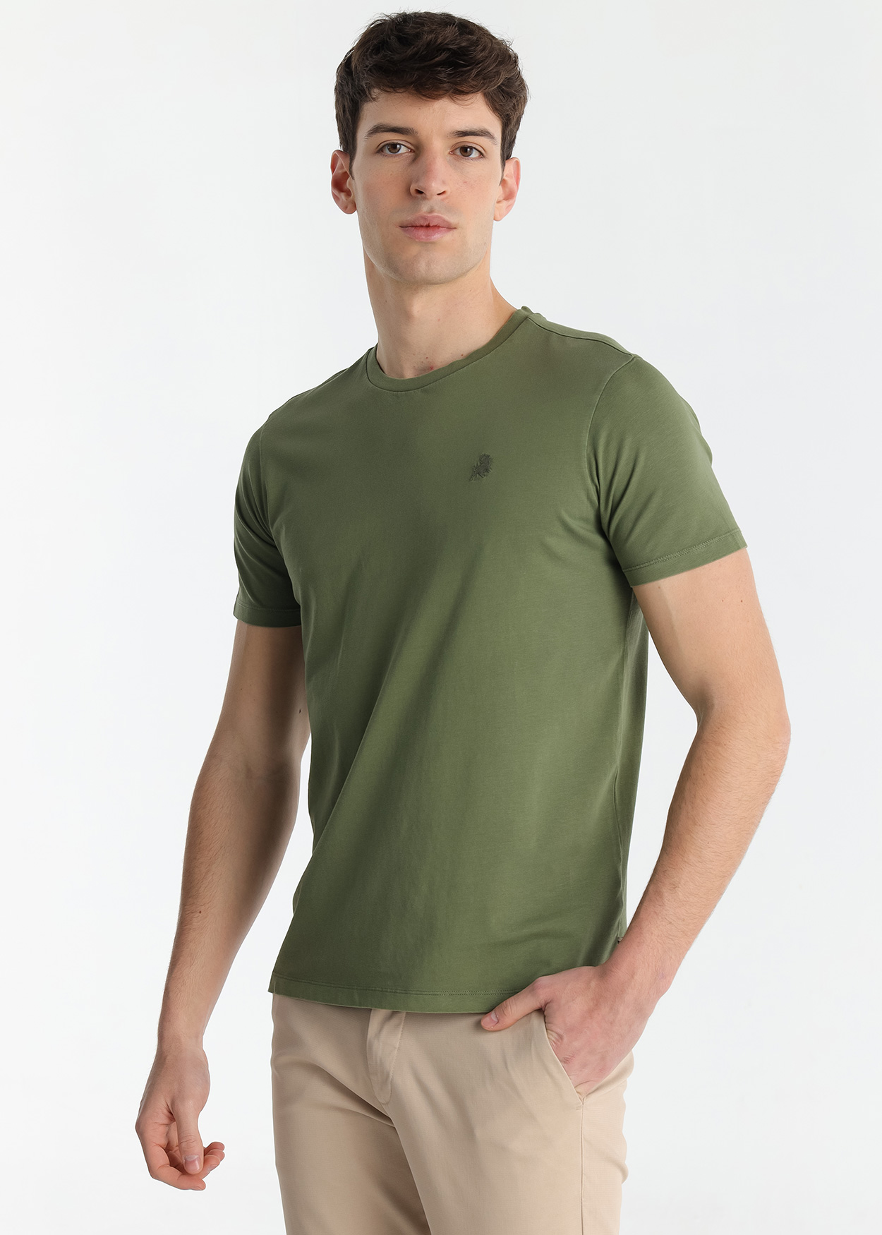 T-Shirt básica Homem Verde