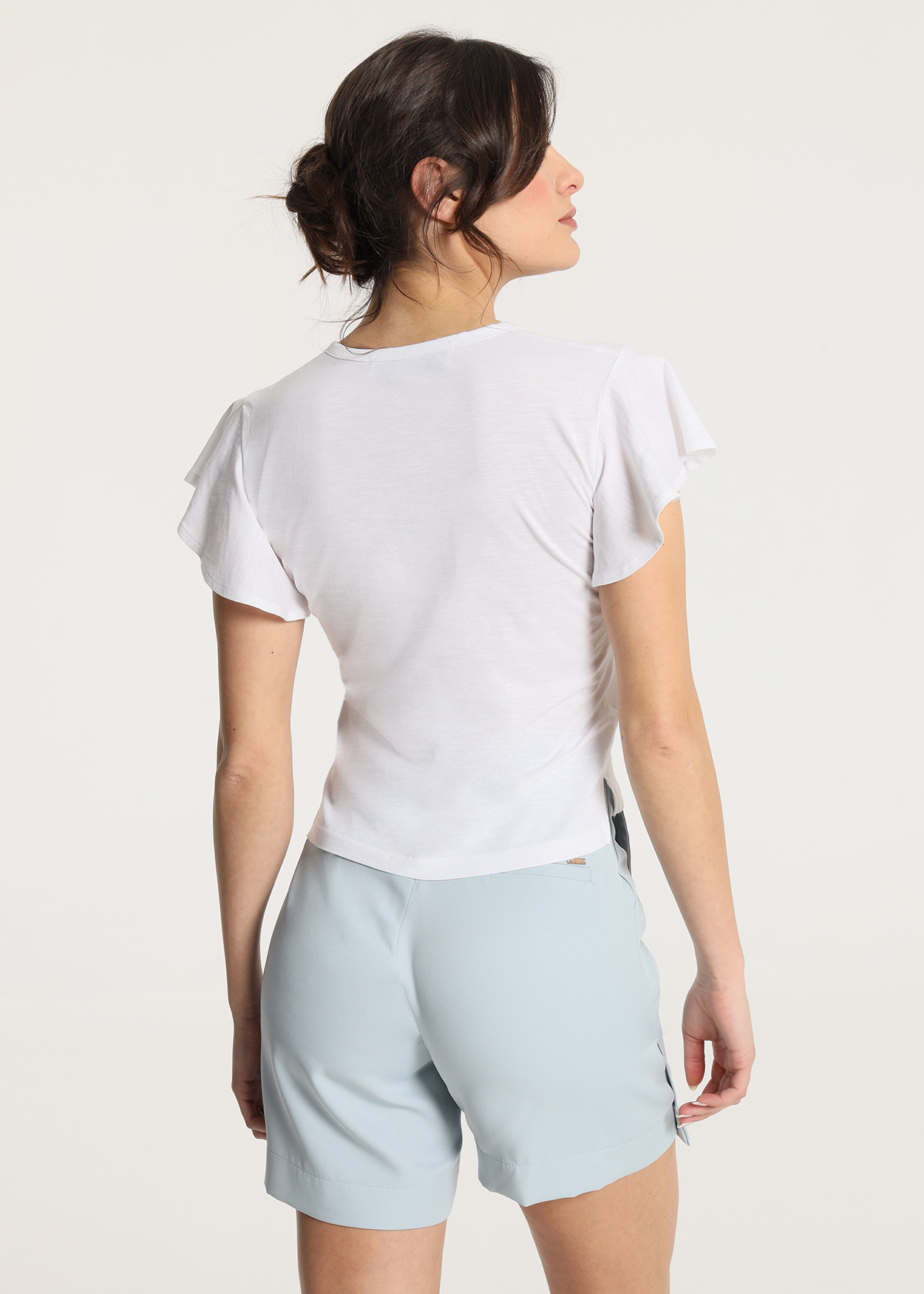 Camisola com mangas bufantes Senhora Branco
