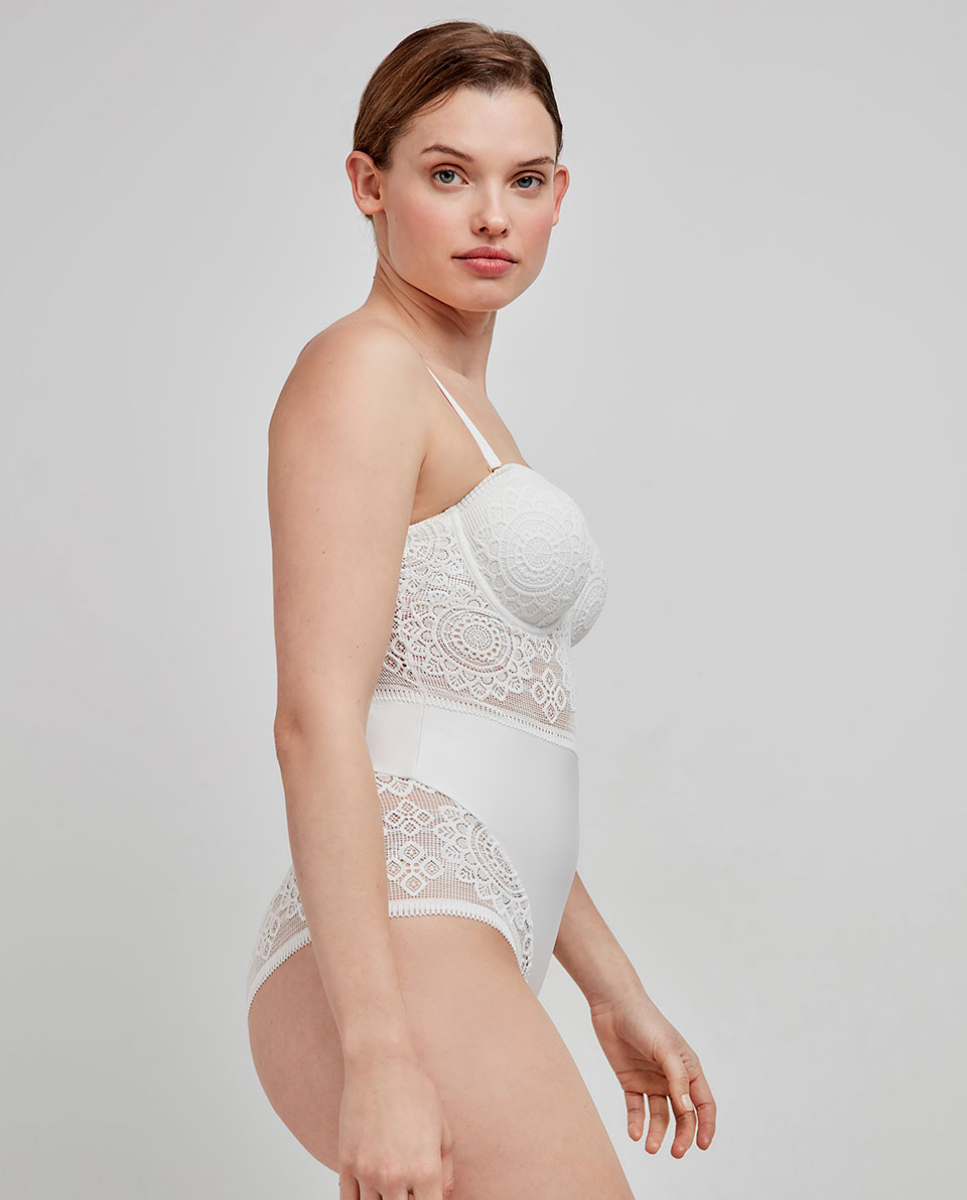 Body de renda Branco