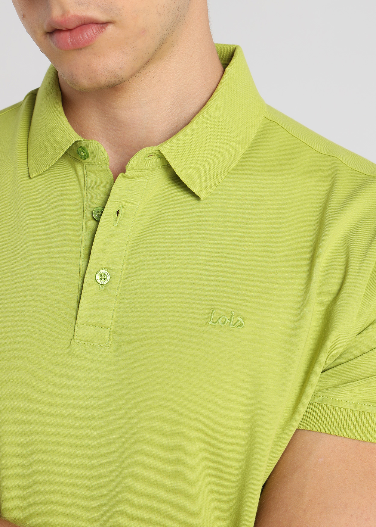 Polo básico Homem Verde