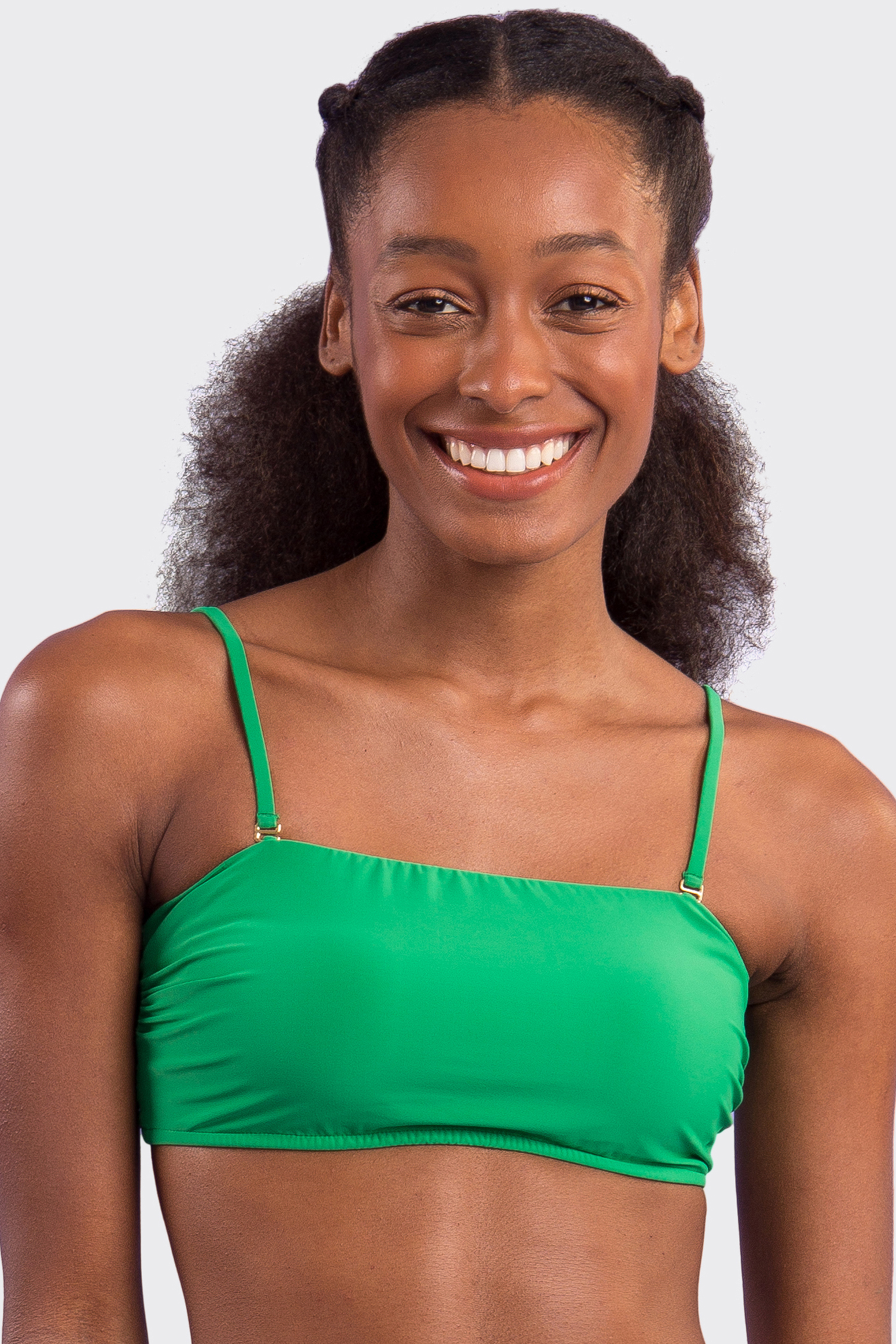 Top Biquini Tambourine Bandeau-Reto Verde