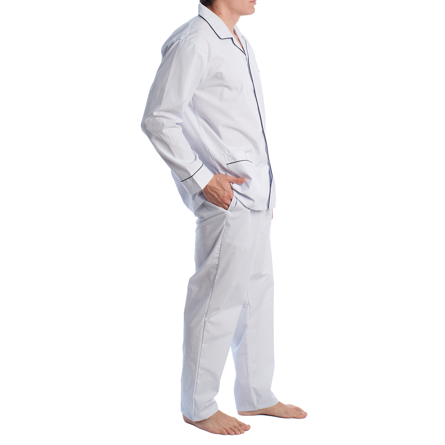 Pijama de Manga Comprida Azul Claro