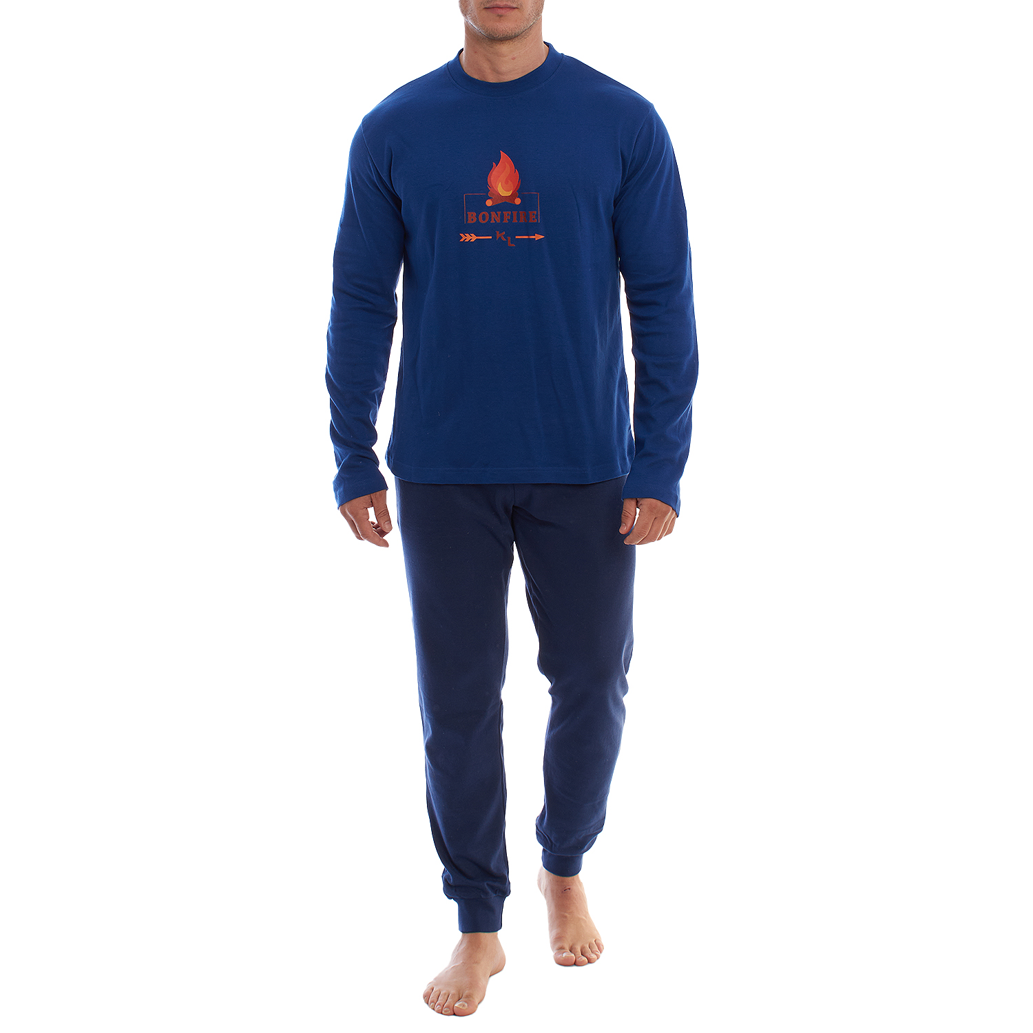 Pijama de Manga Comprida Azul