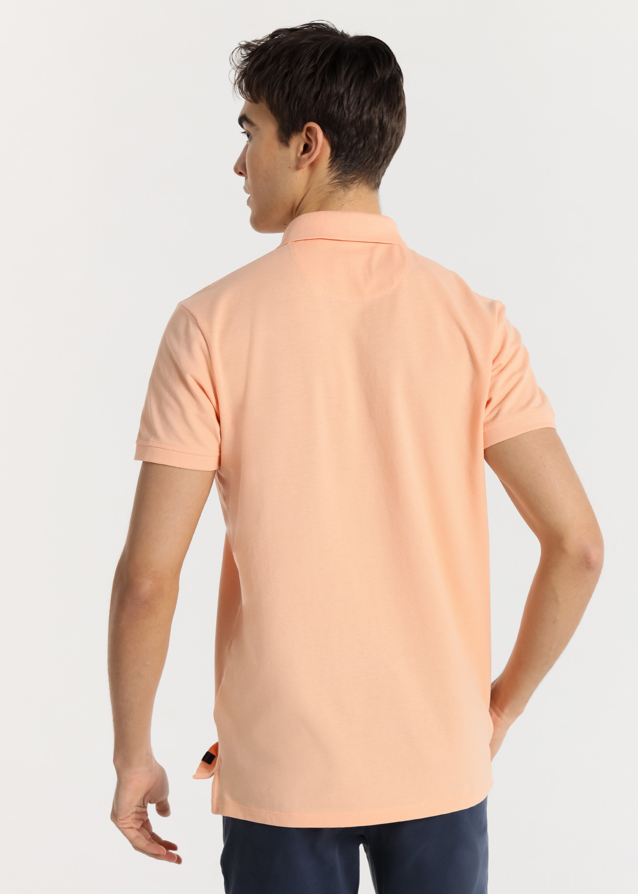 Pólo Piquet de Manga Curta Estilo Clássico Rosa