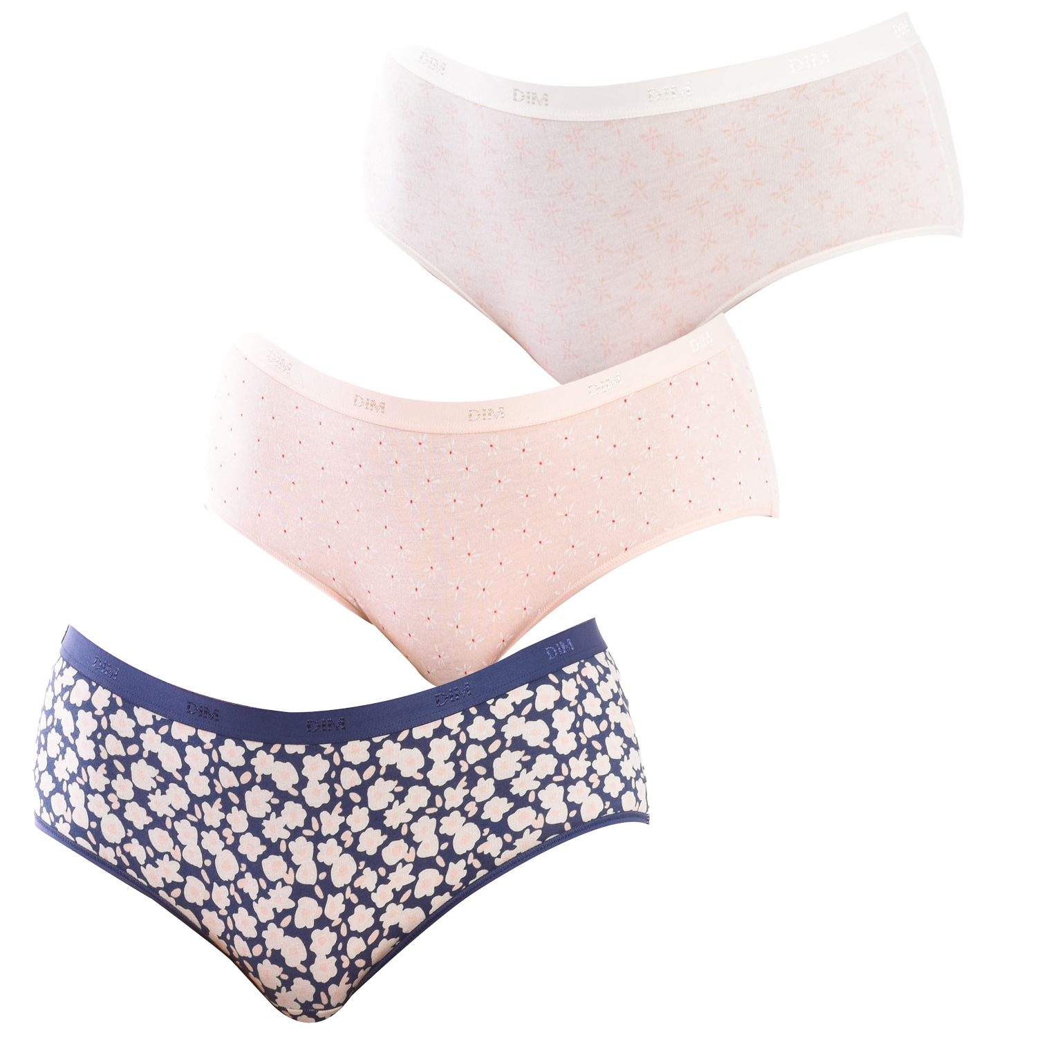 Pack 3 Culottes Senhora Rosa Branco e Azul