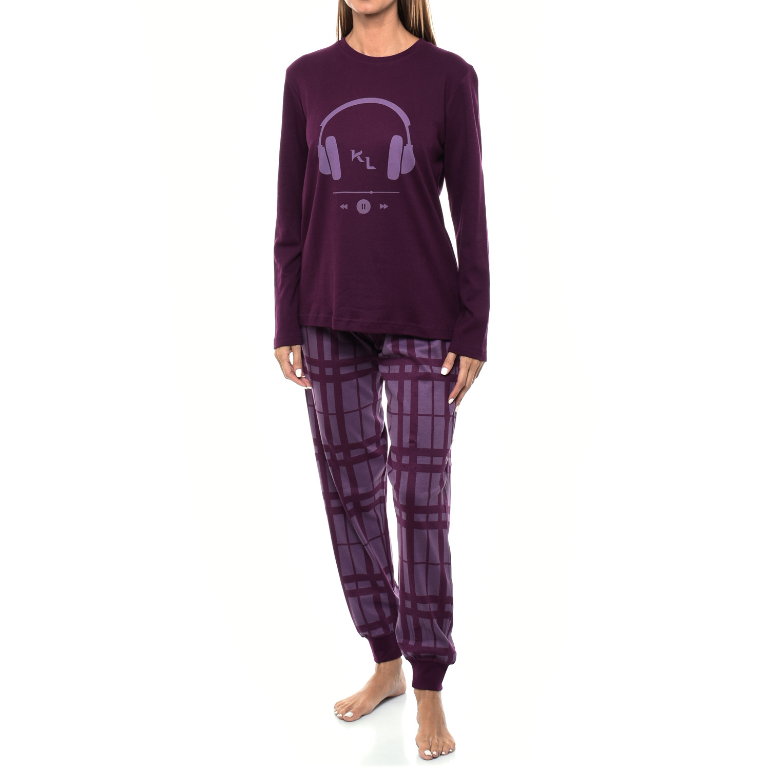 Pijama de Manga Comprida Roxo