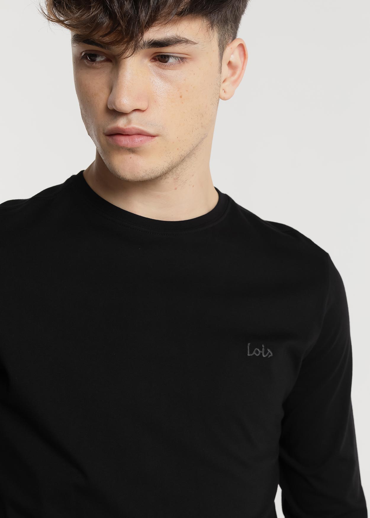 Camisola básica Homem Preto