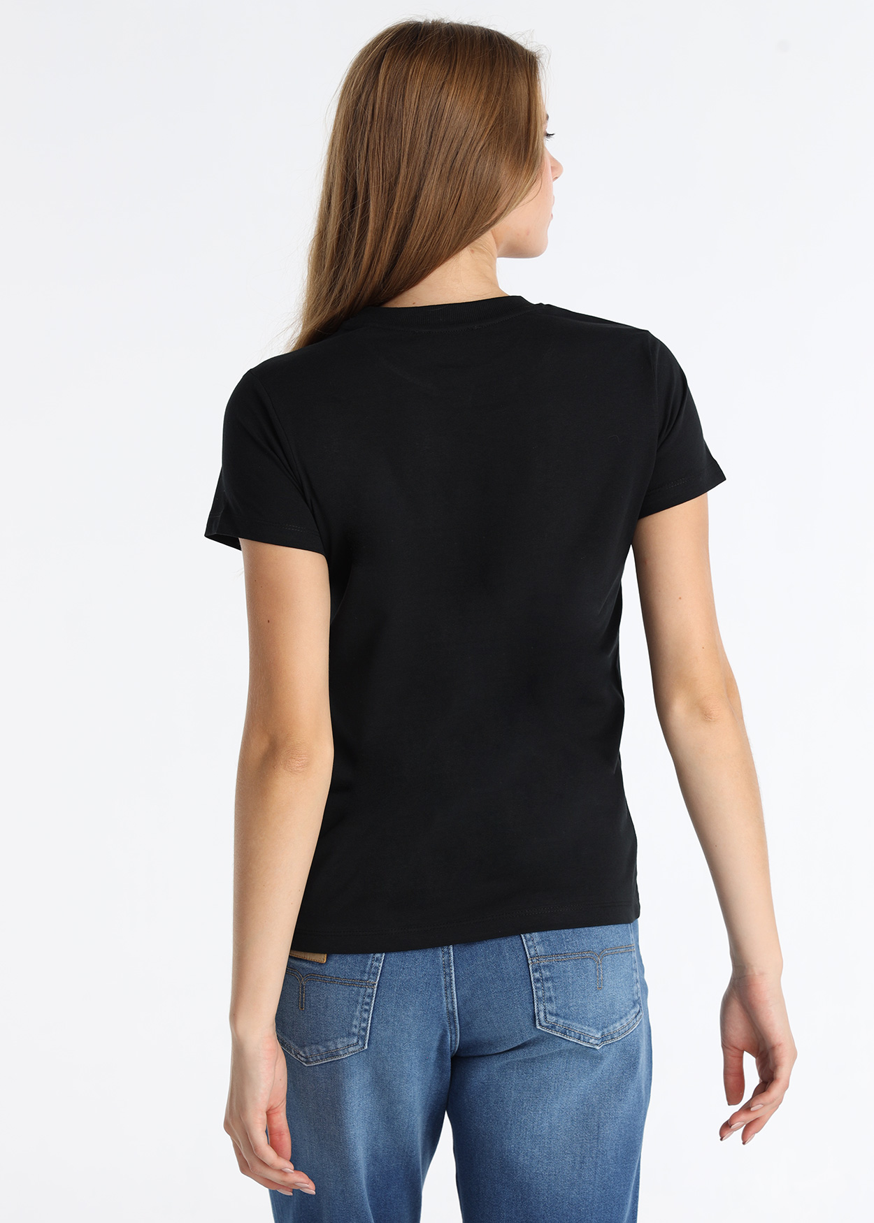 T-Shirt básica logo Lois Senhora Preto