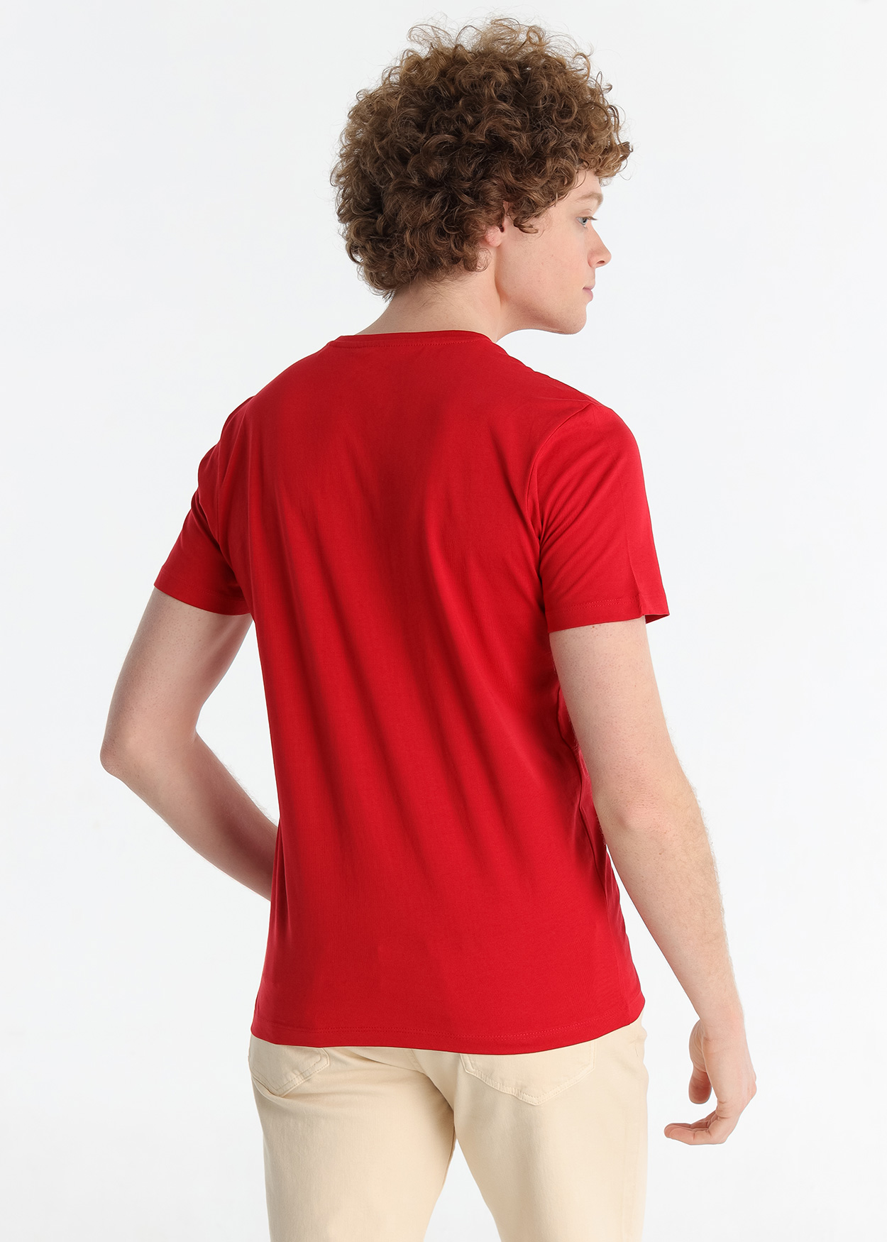 T-Shirt básica Homem Vermelho