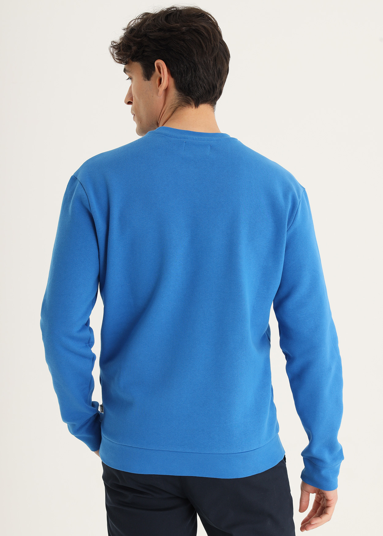 Sweatshirt atoalhado abstrata | Sweatshirt gola redonda Castanho