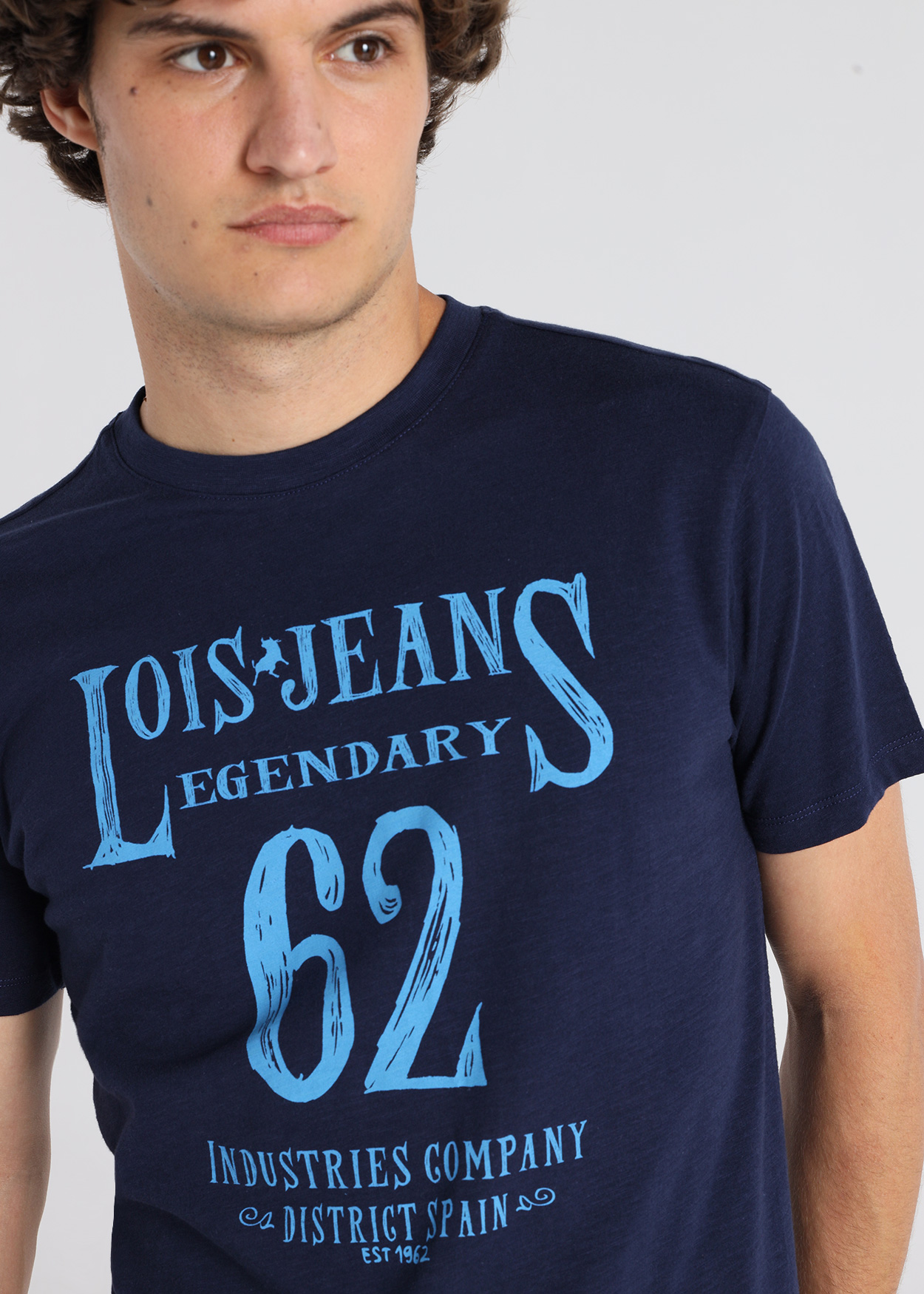 T-Shirt Gráfica Homem Azul