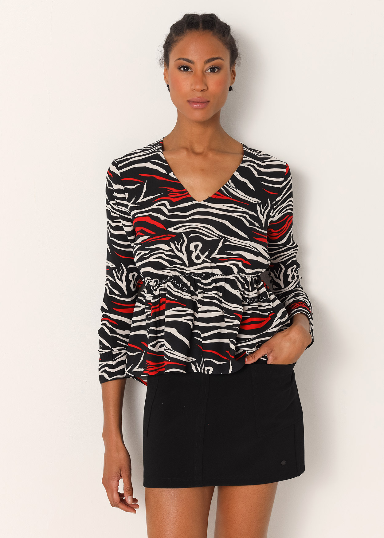 Blusa fluida Senhora Preto