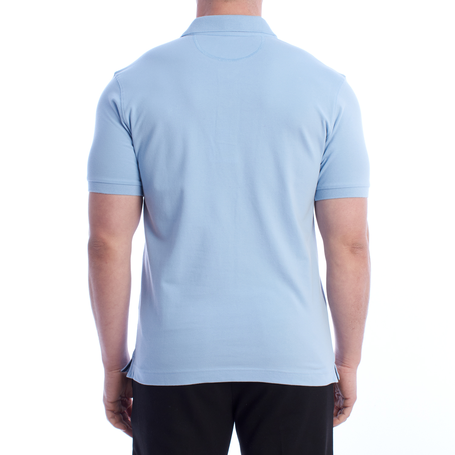 Pólo Homem Slim Fit Azul Claro