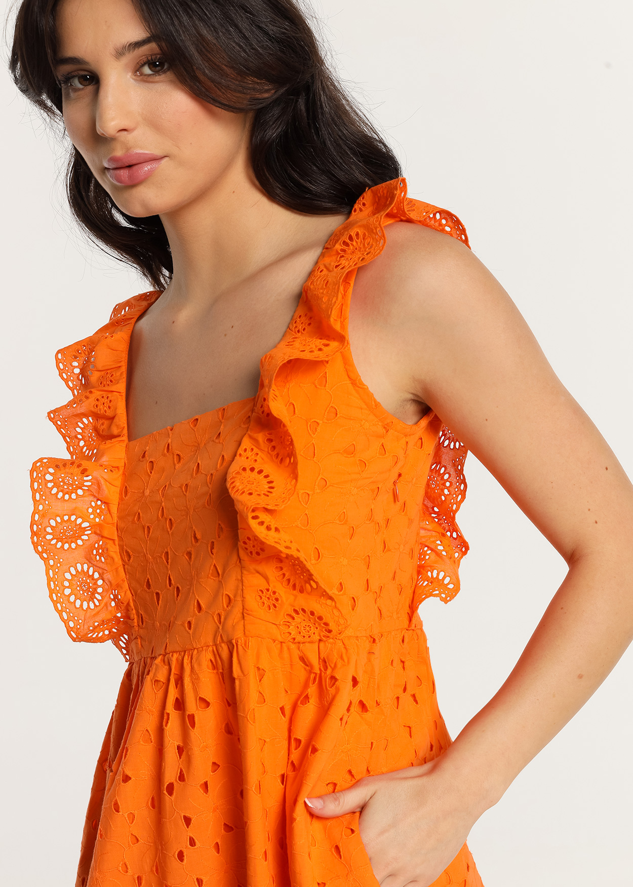 Vestido Midi Senhora Laranja