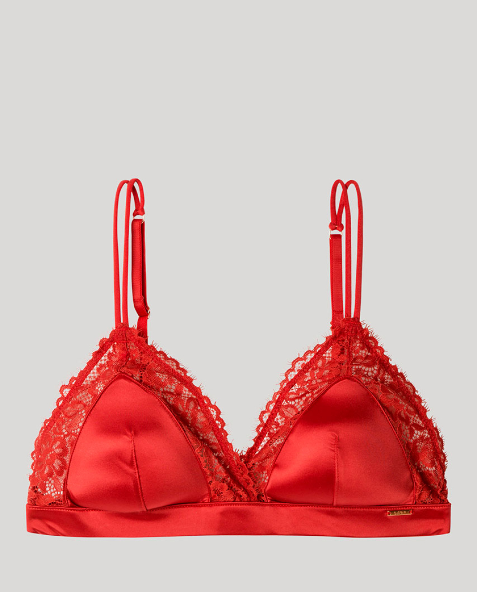 Soutien Triangular sem aro Vermelho