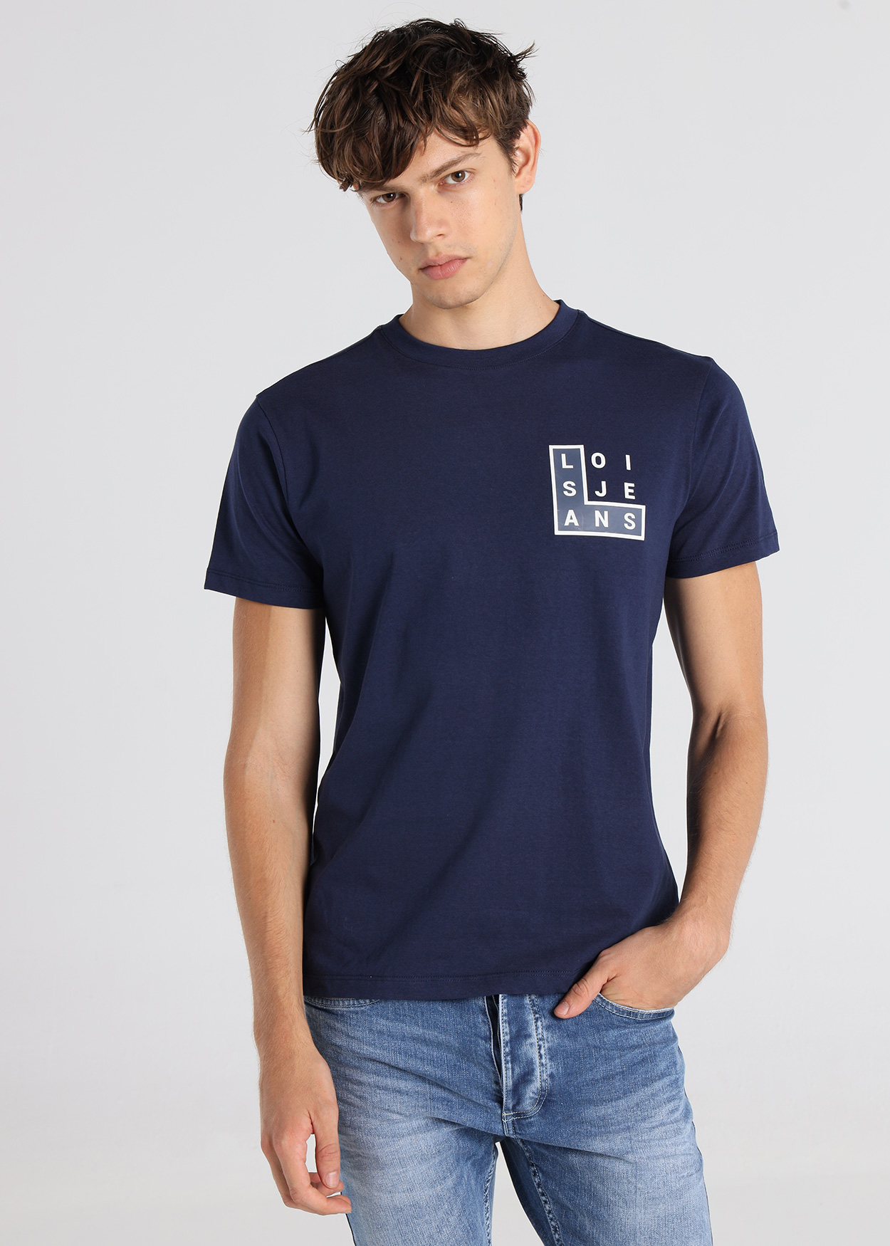 T-Shirt Gráfica Homem Azul