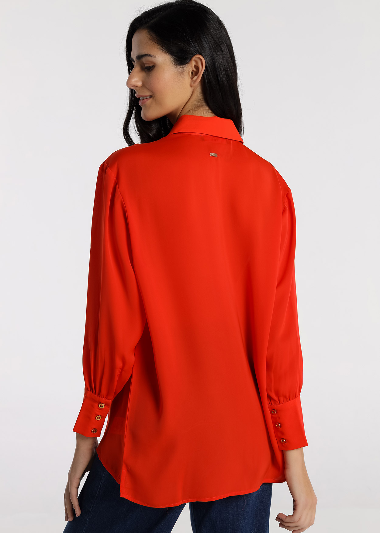 Camisa de cetim Senhora Vermelho