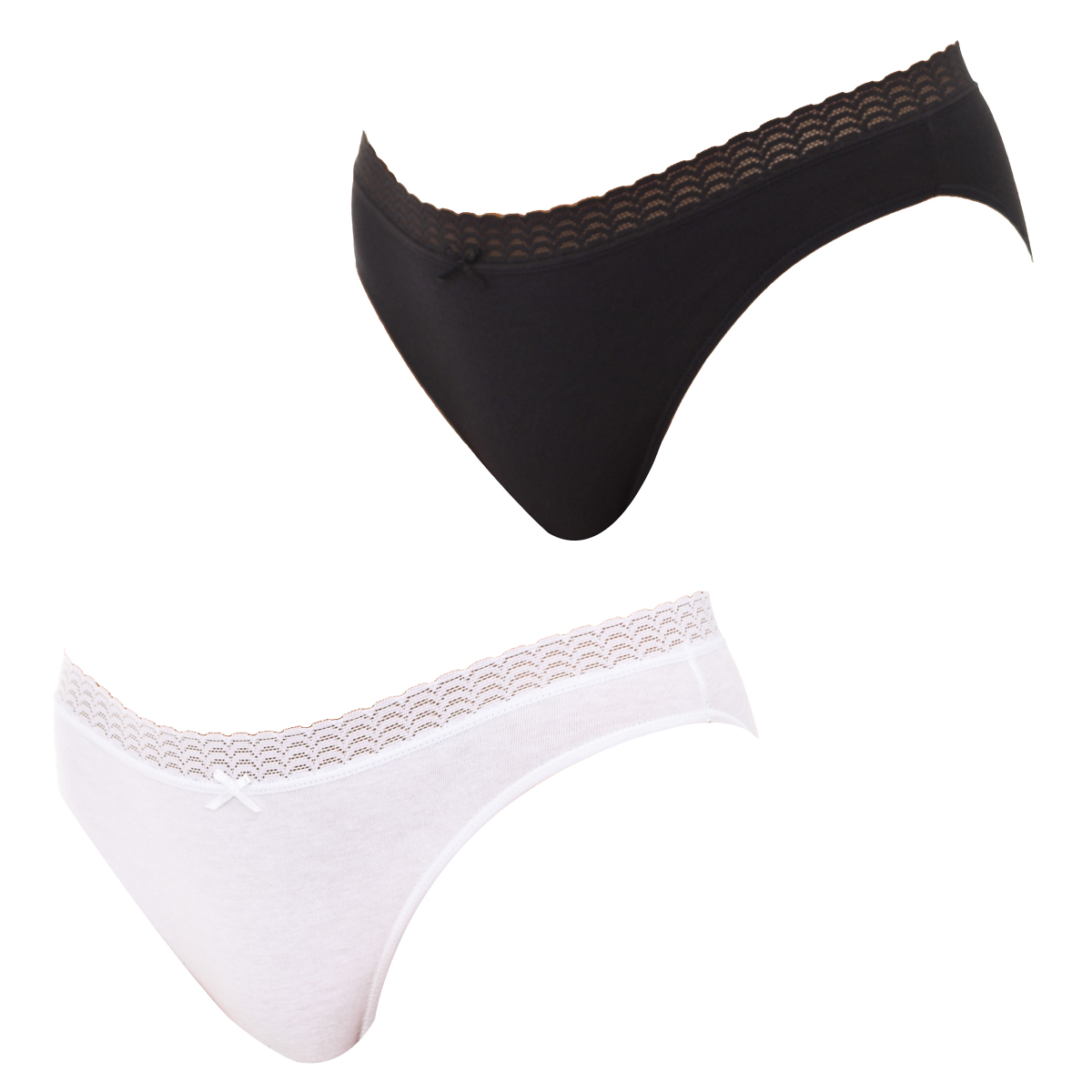 Pack 2 Cuecas Senhora Preto Branco