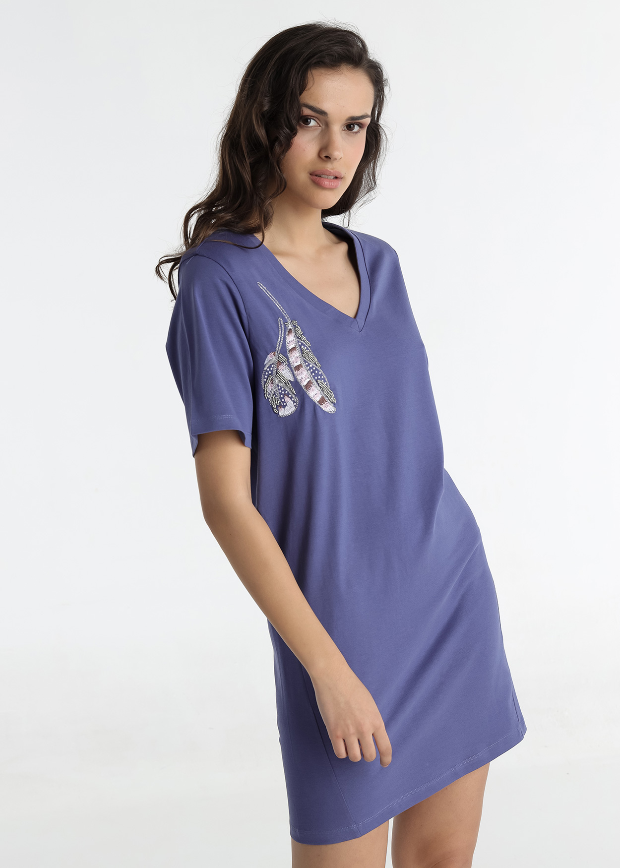 Vestido Curto Senhora Azul