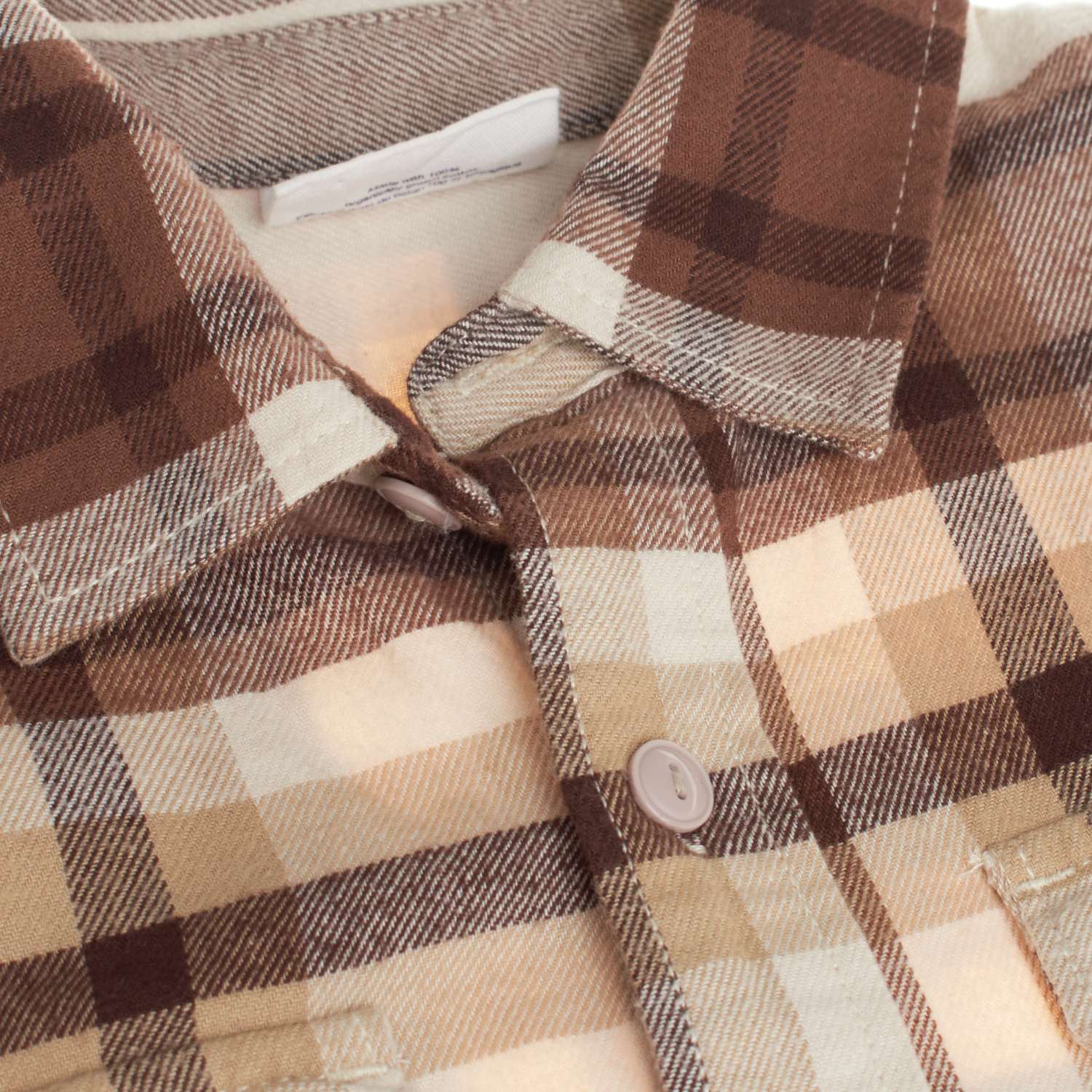 Camisa de Flanela Menino Castanho