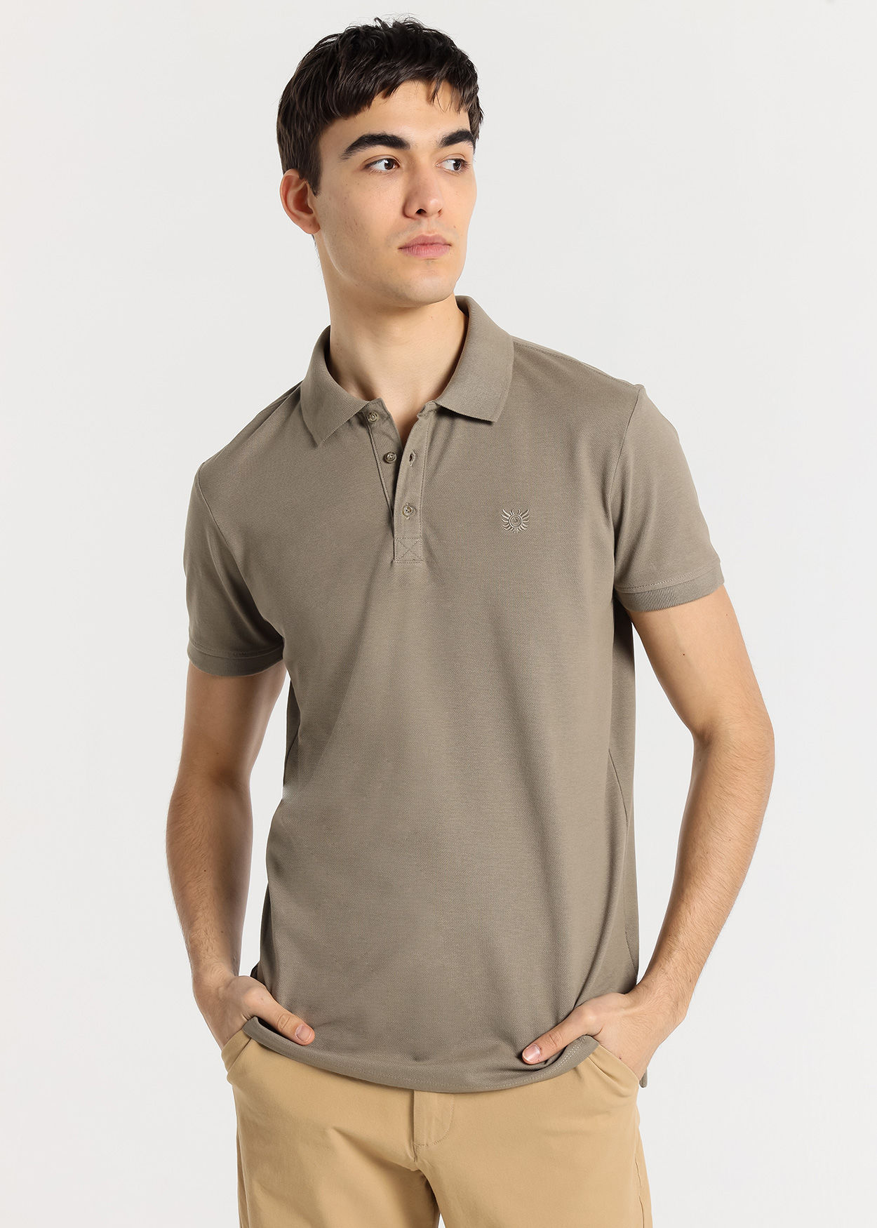 Pólo Piquet de Manga Curta Estilo Clássico Verde