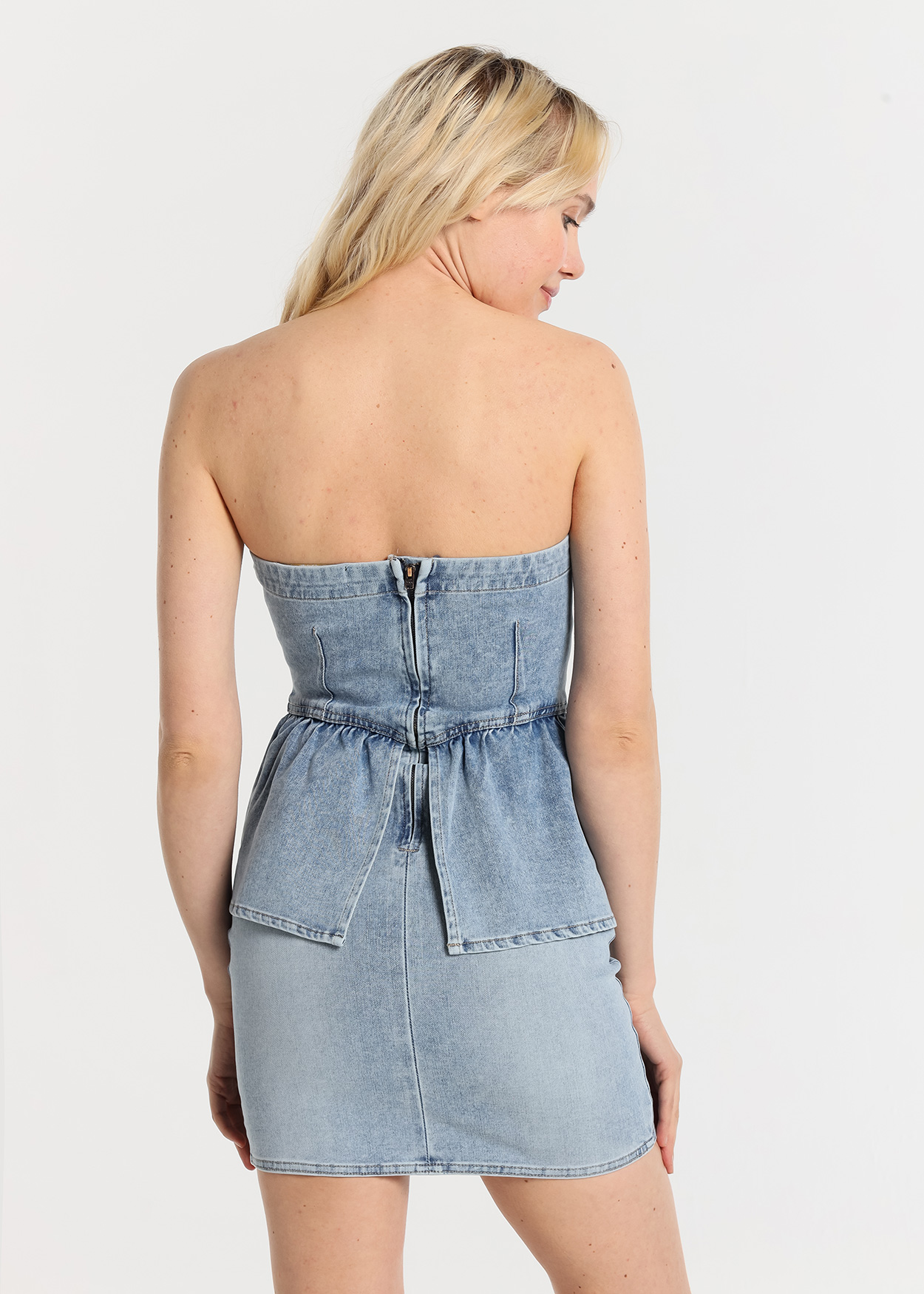 Vestido Curto com corset Senhora Azul