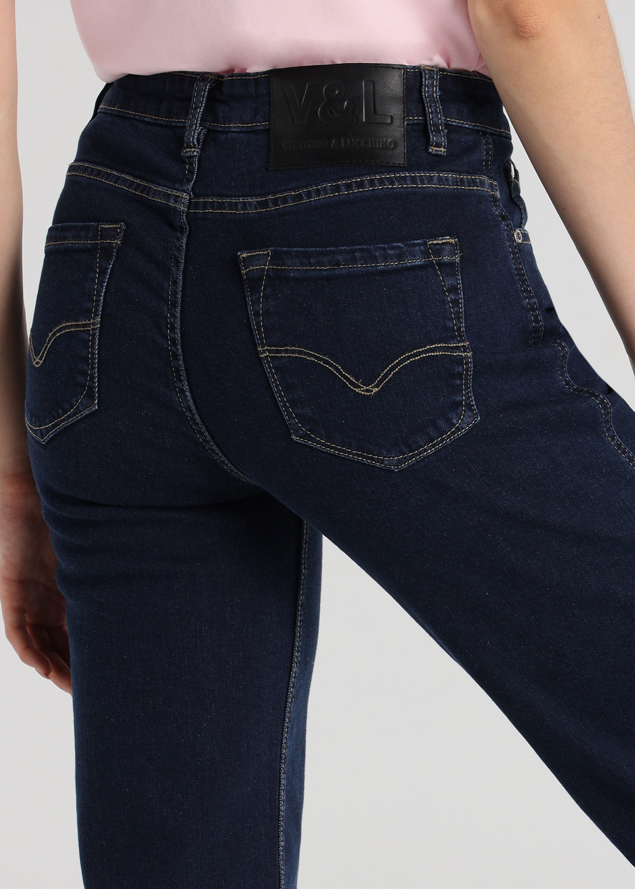 Calças de Ganga Reta Senhora Azul