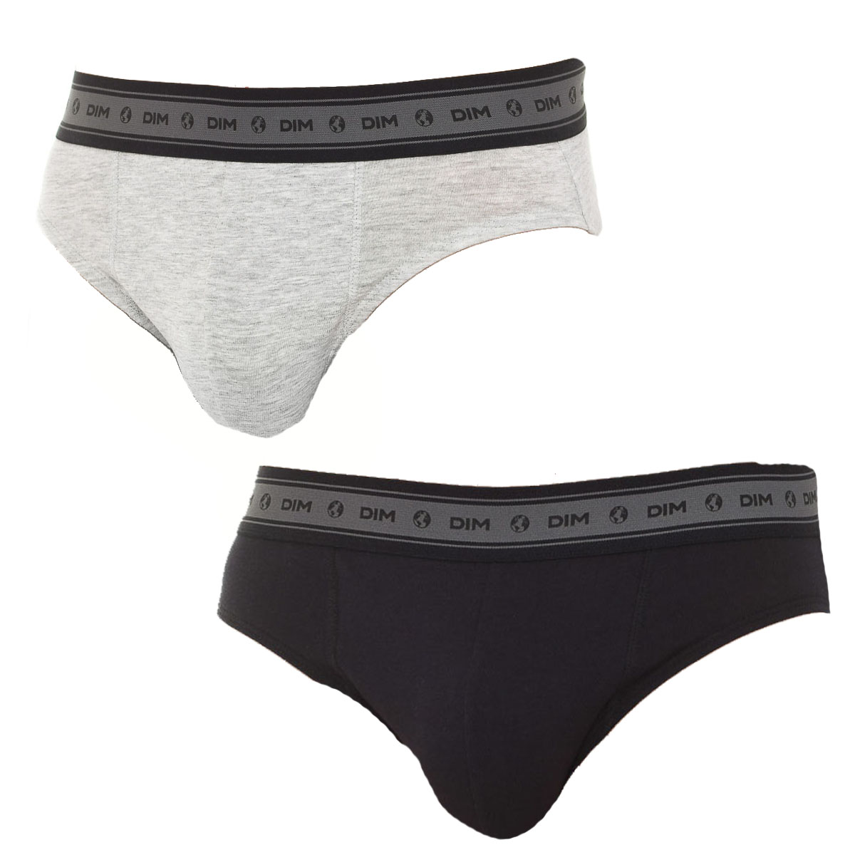 Pack 2 Slips Homem Cinzento e Preto