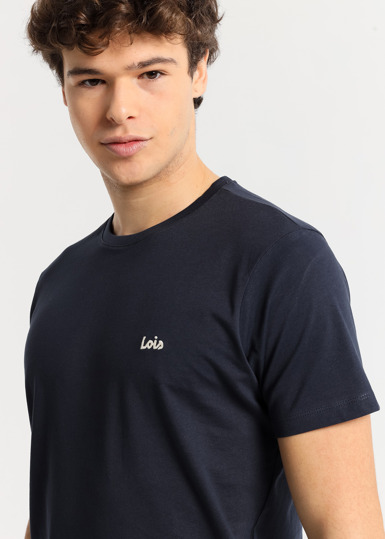 T-Shirt básica Homem Azul