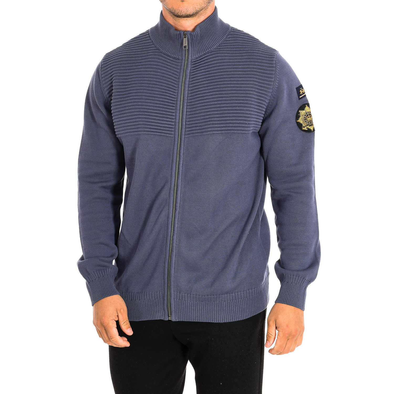 Casaco Malha Homem Cinzento