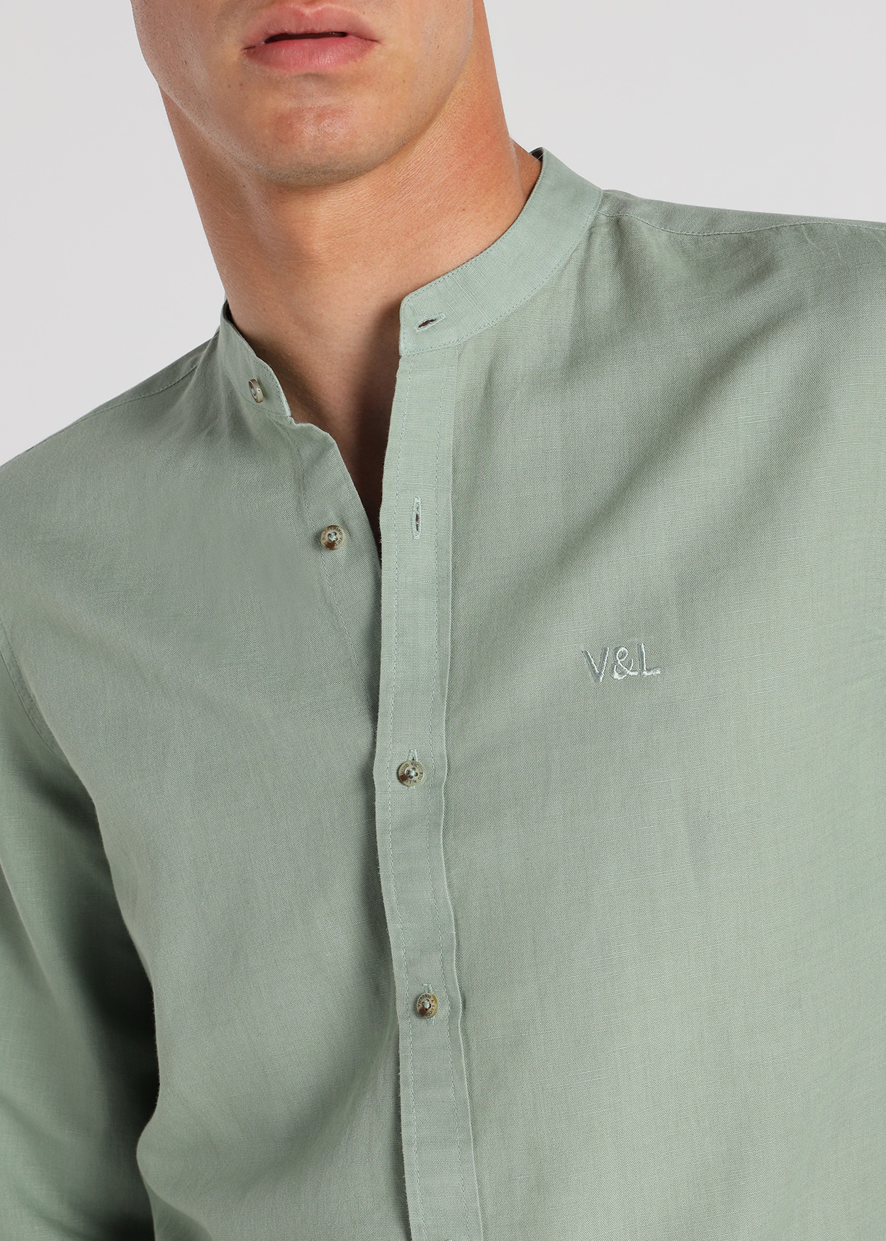 Camisa de manga comprida Homem Verde