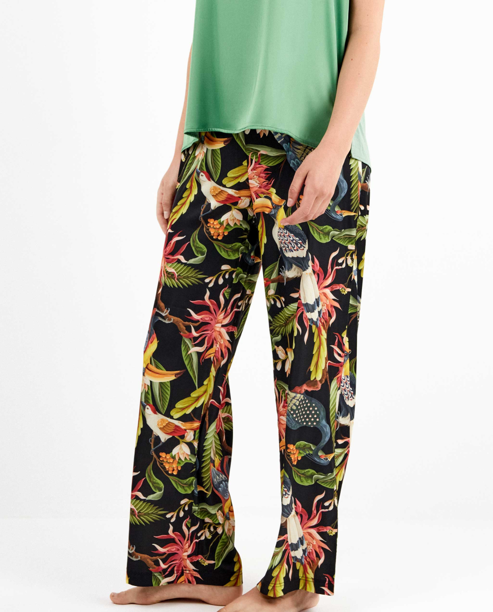 Calças de cetim Tropical MultiCor