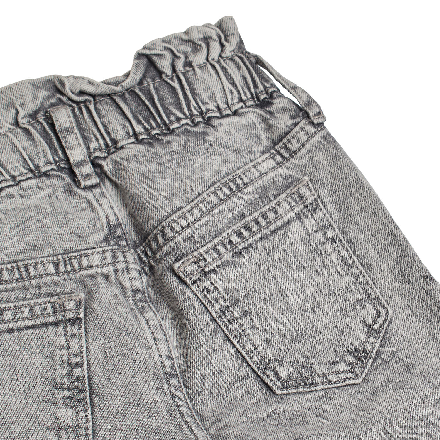 Calças de Ganga Mom Menina Cinzento