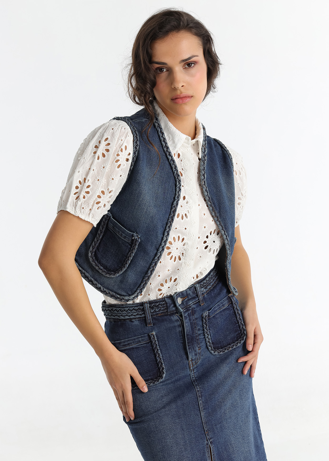 Colete de ganga Senhora Azul