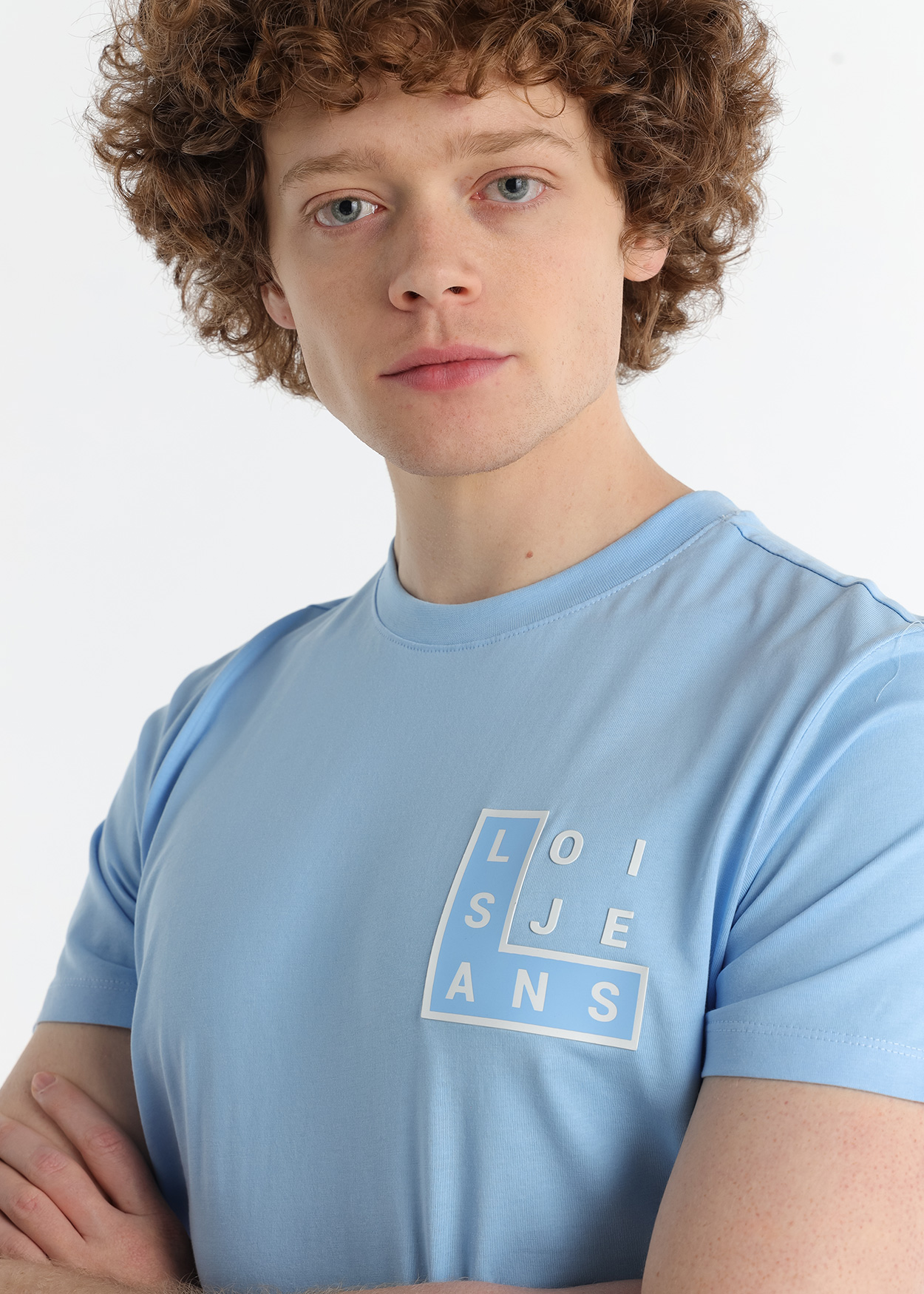 T-Shirt Gráfica Homem Azul