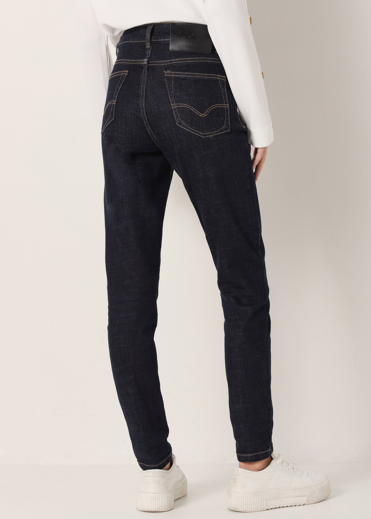 Calças de Ganga Skinny Senhora Azul