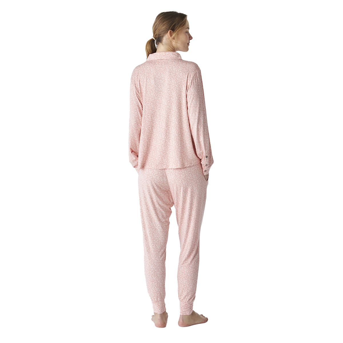 Pijama Senhora Manga Comprida Rosa