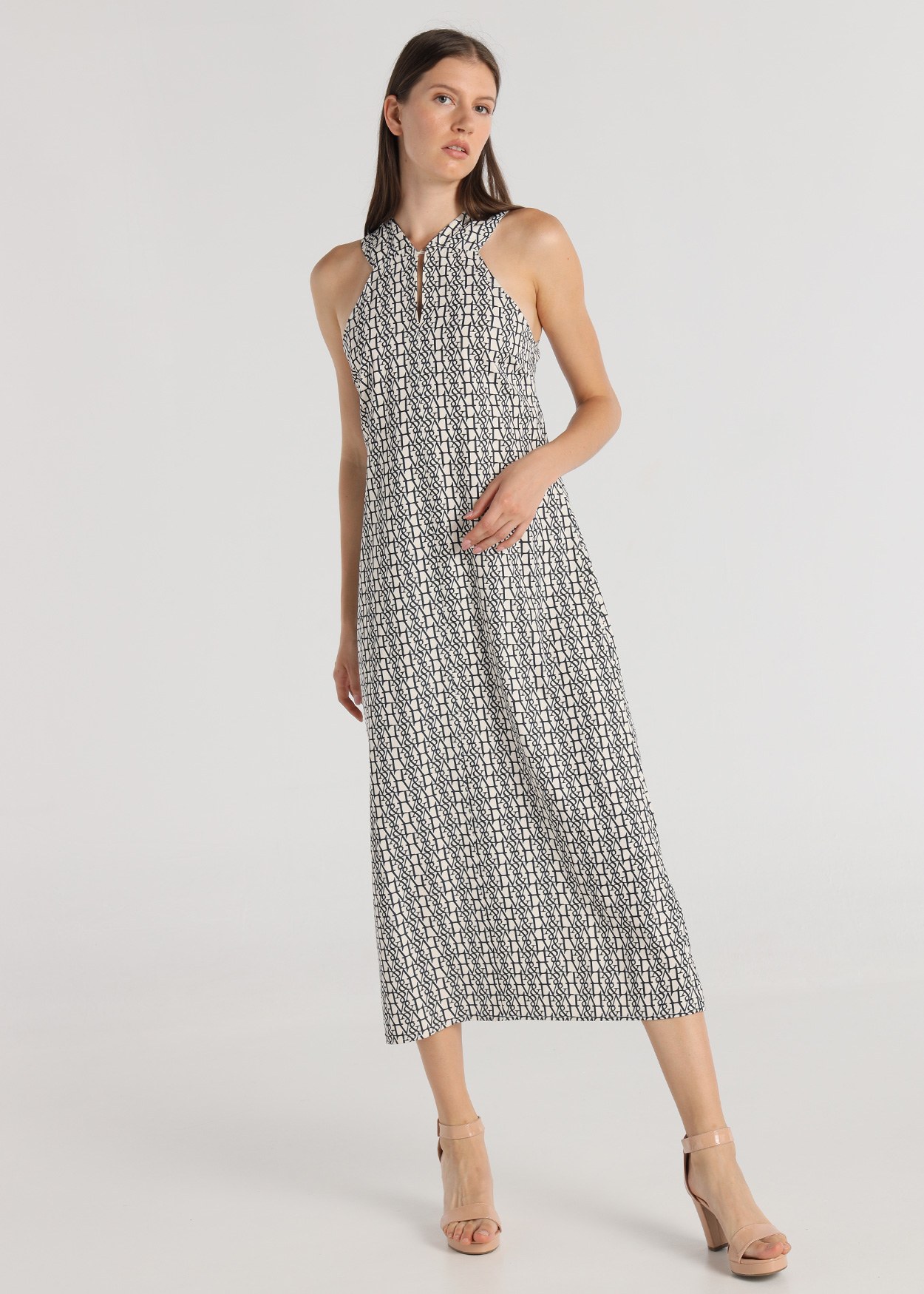 Vestido largo Senhora Bege