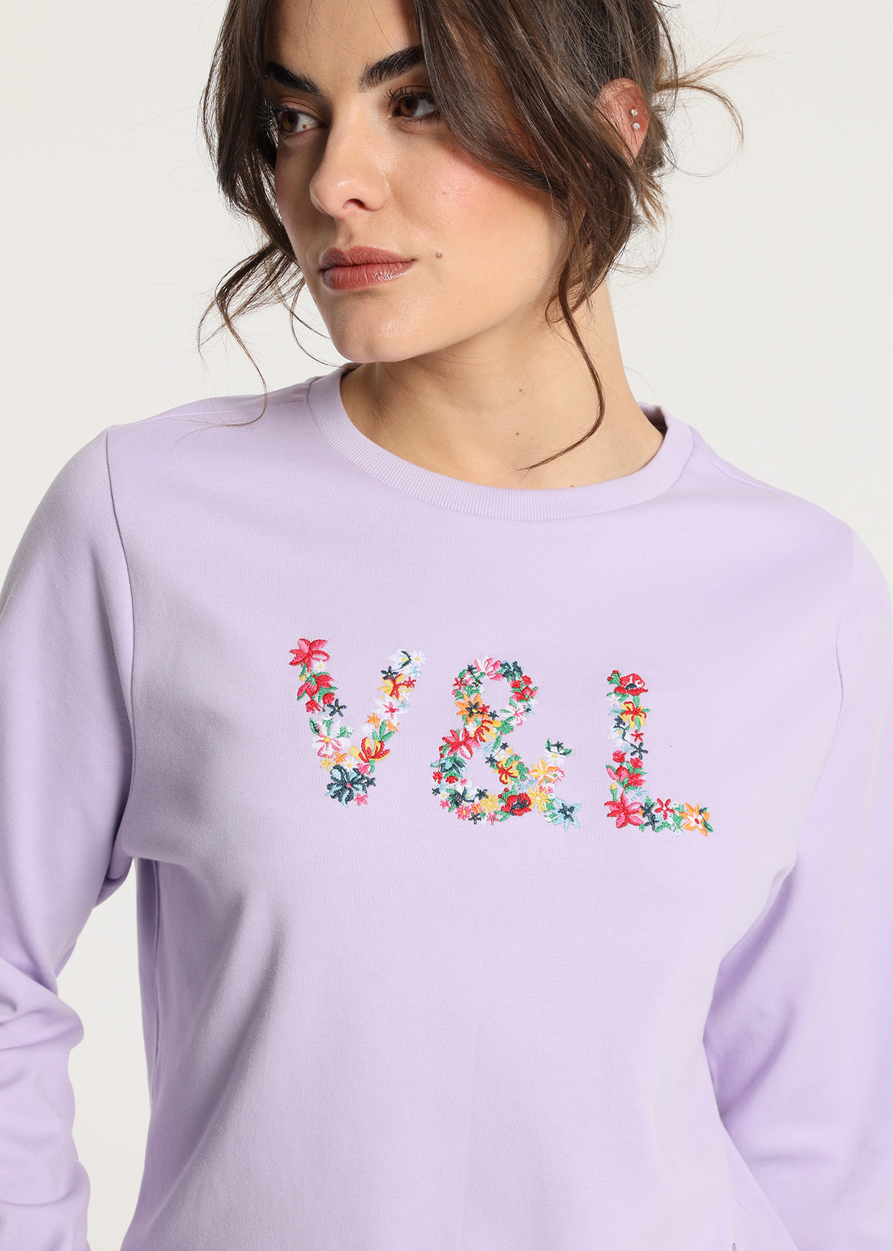 Sweatshirt Senhora Lilás