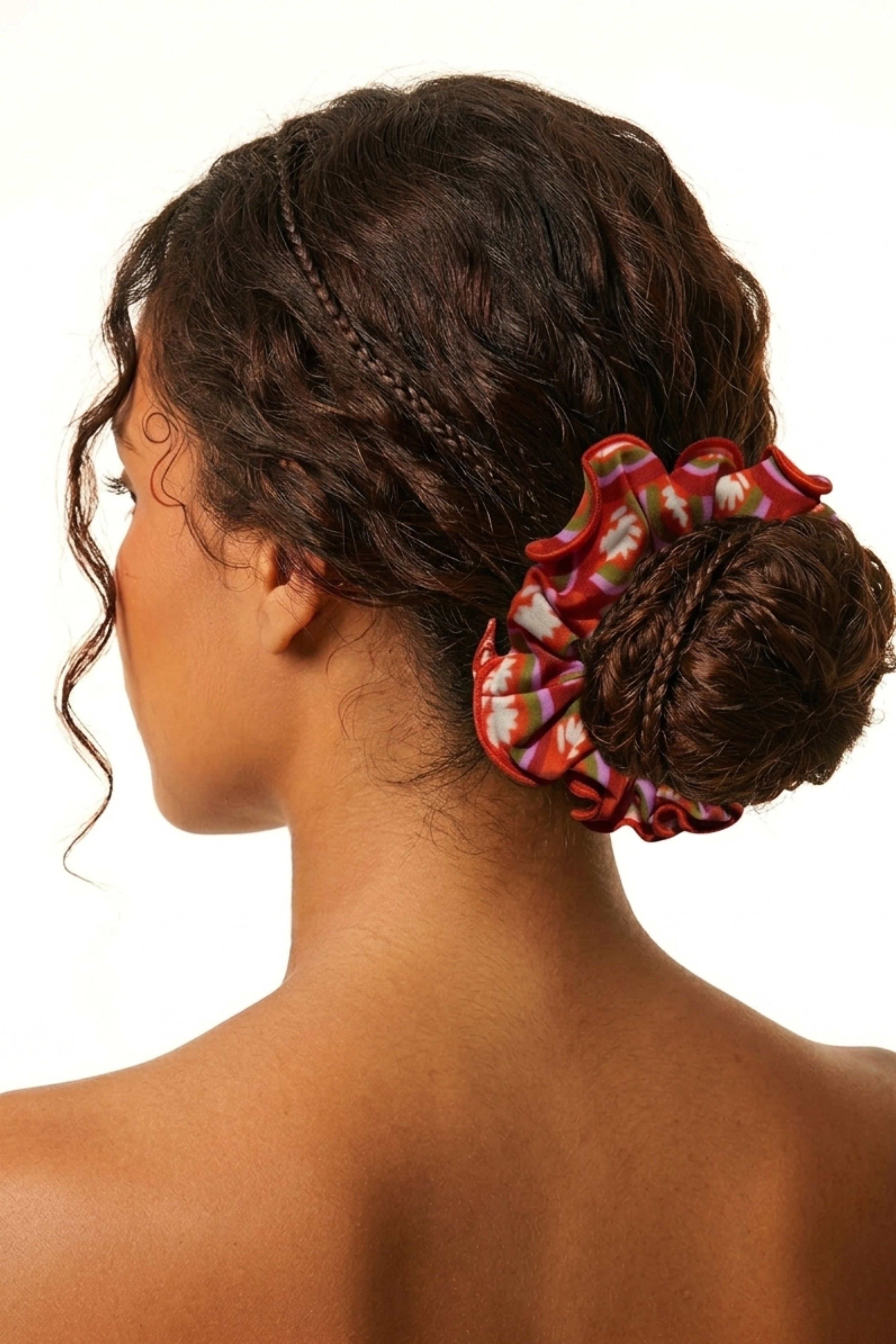 Floral-Scales Scrunchie
