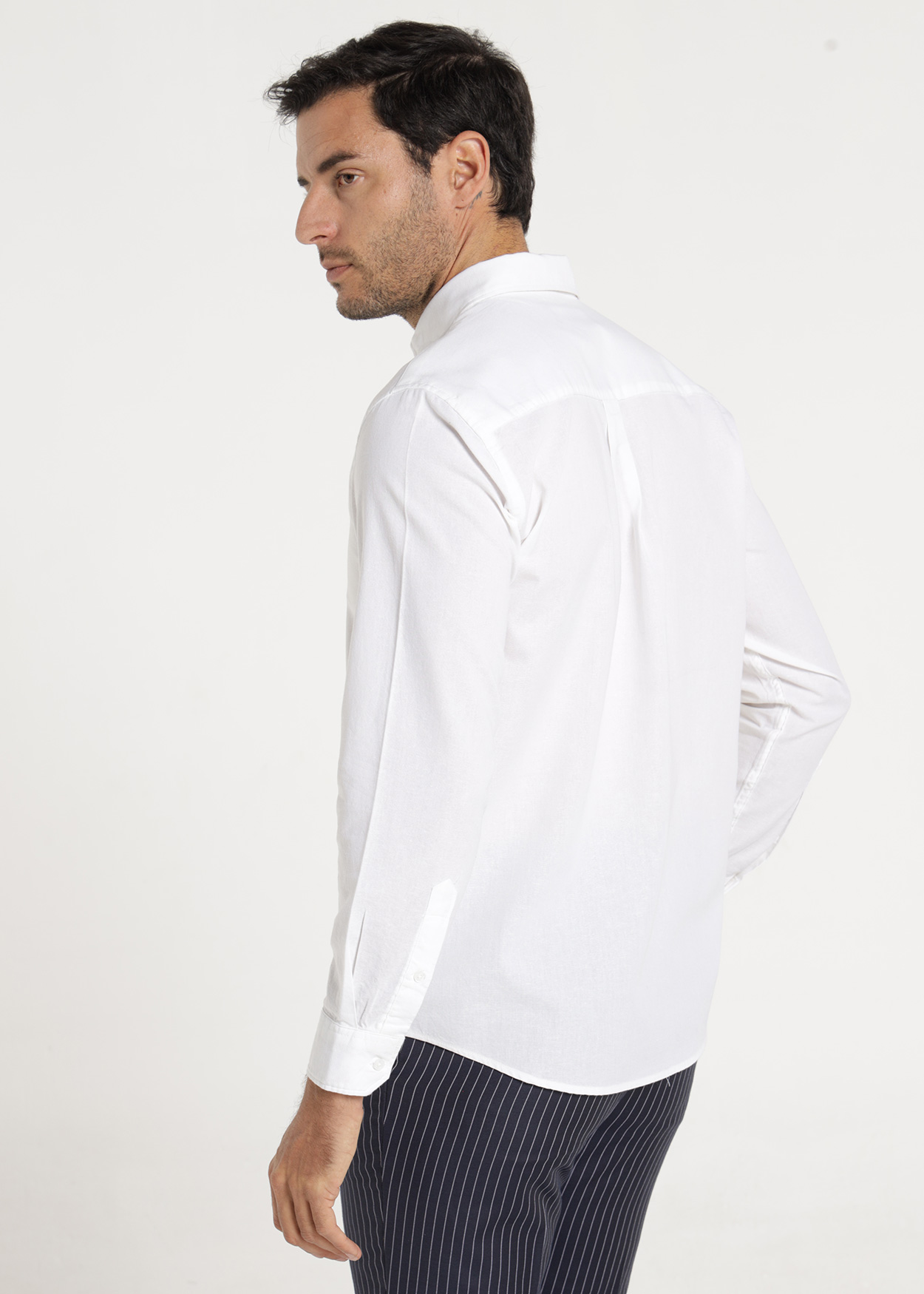 Camisa oxford lisa Homem Branco