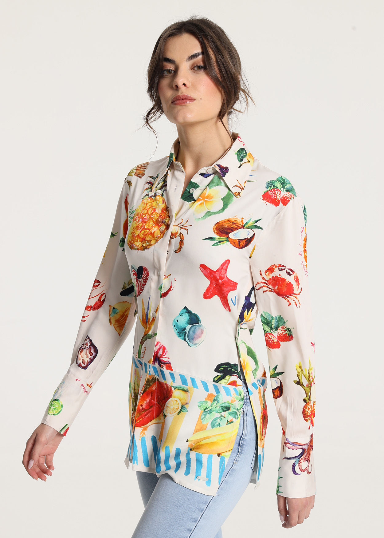 Camisa Senhora Multicolorido