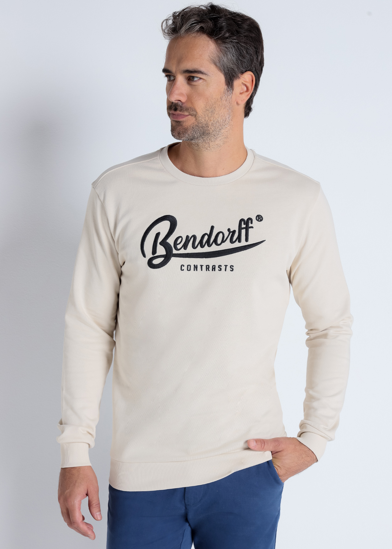 Sweatshirt básica Bege
